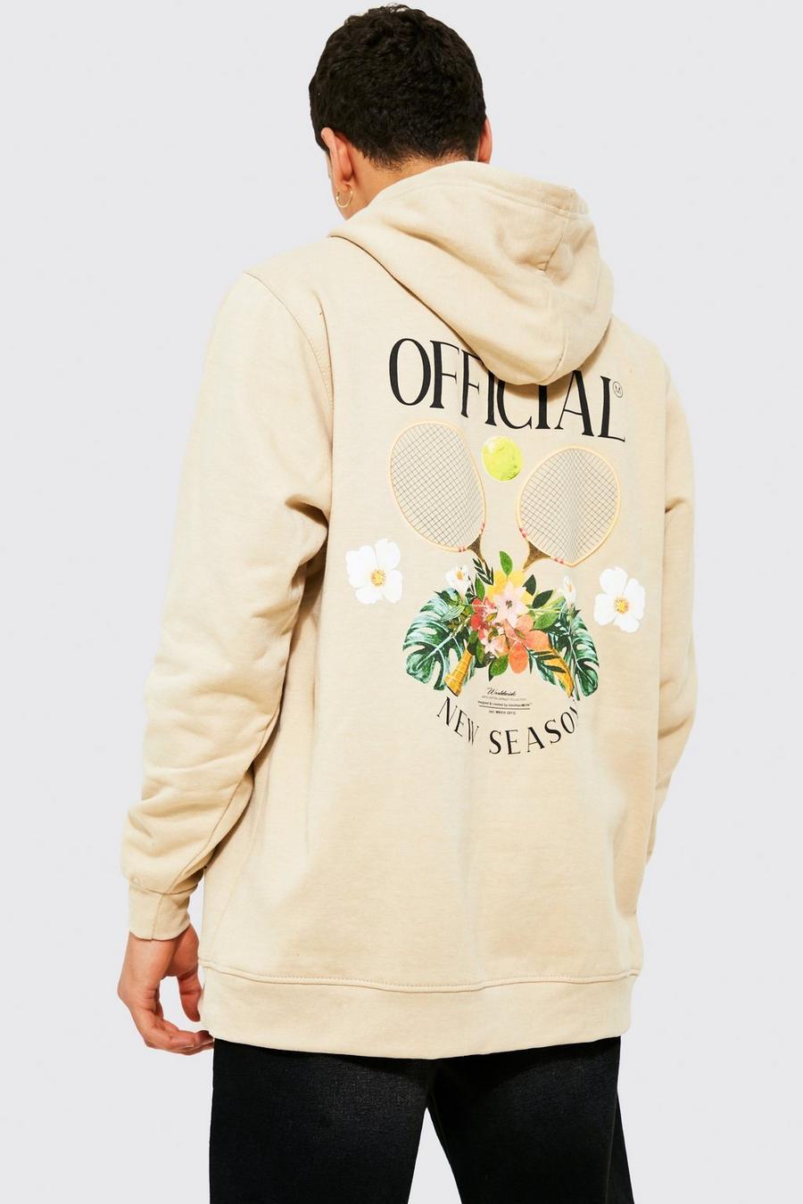 Sand Official Oversize hoodie med tryck image number 1