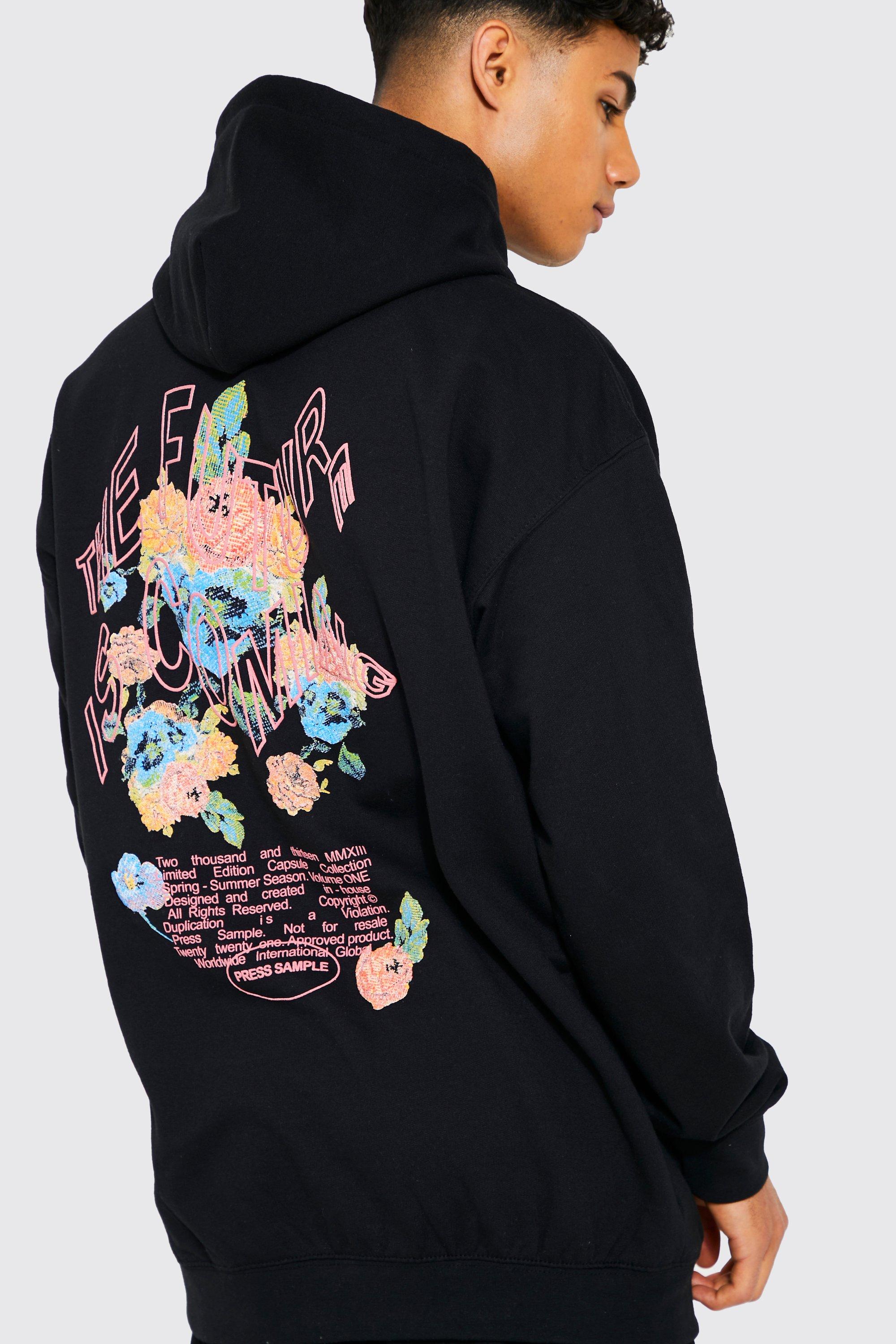 Oversized Future Floral Graphic Hoodie