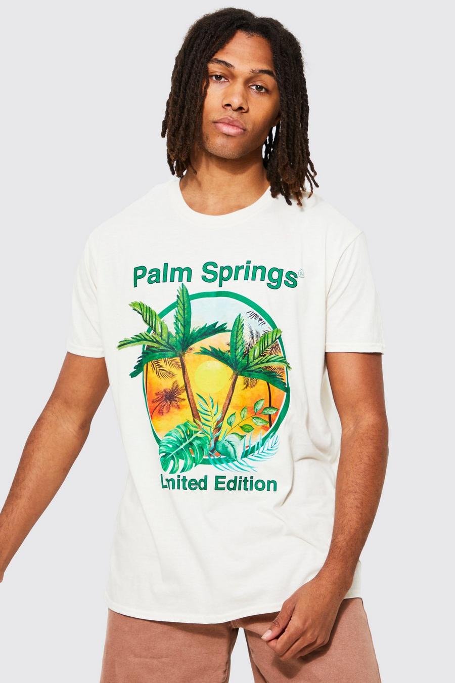 Ecru white Palm Springs Graphic T-shirt