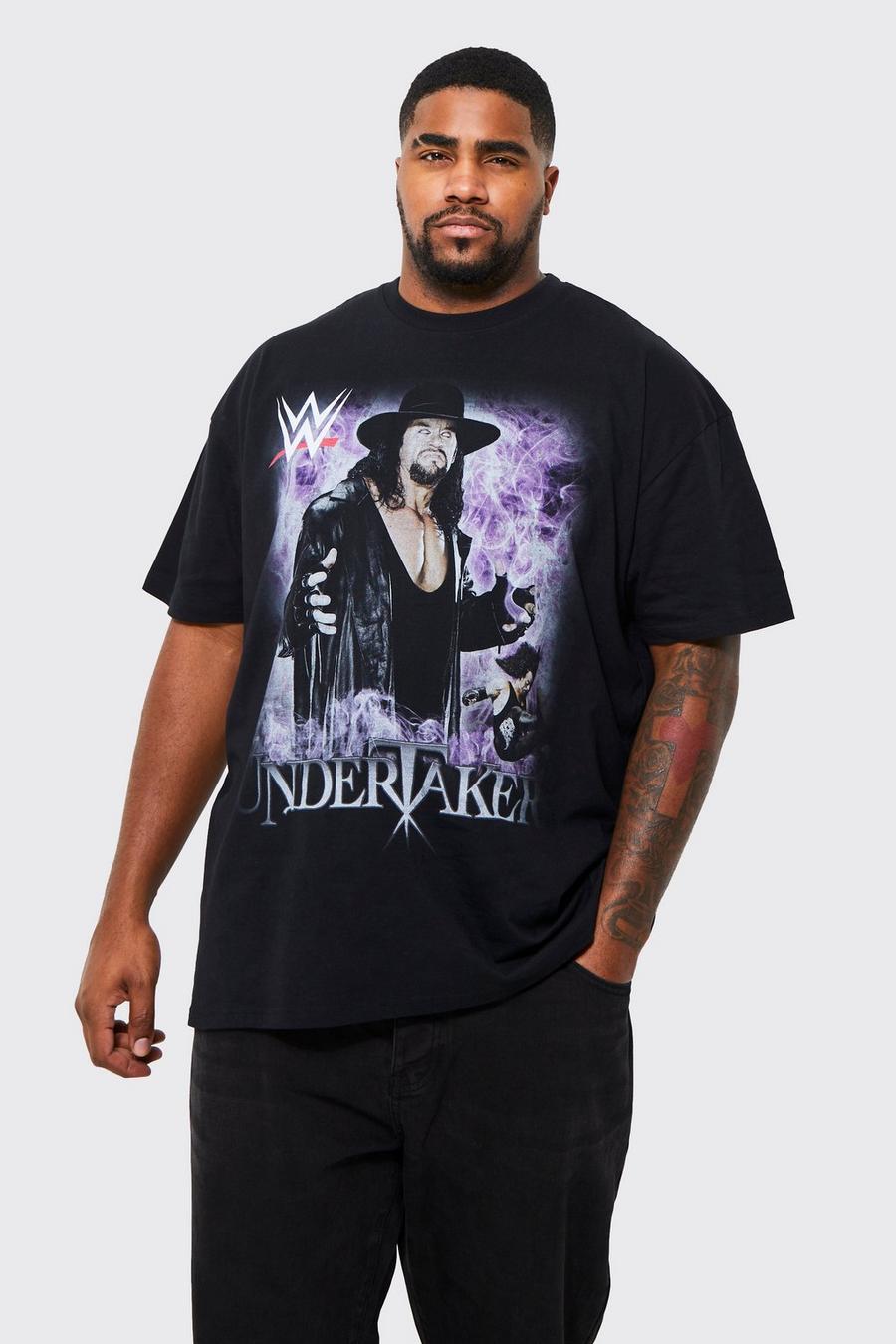Plus T-Shirt mit lizenziertem Wwe Undertaker Print, Black image number 1