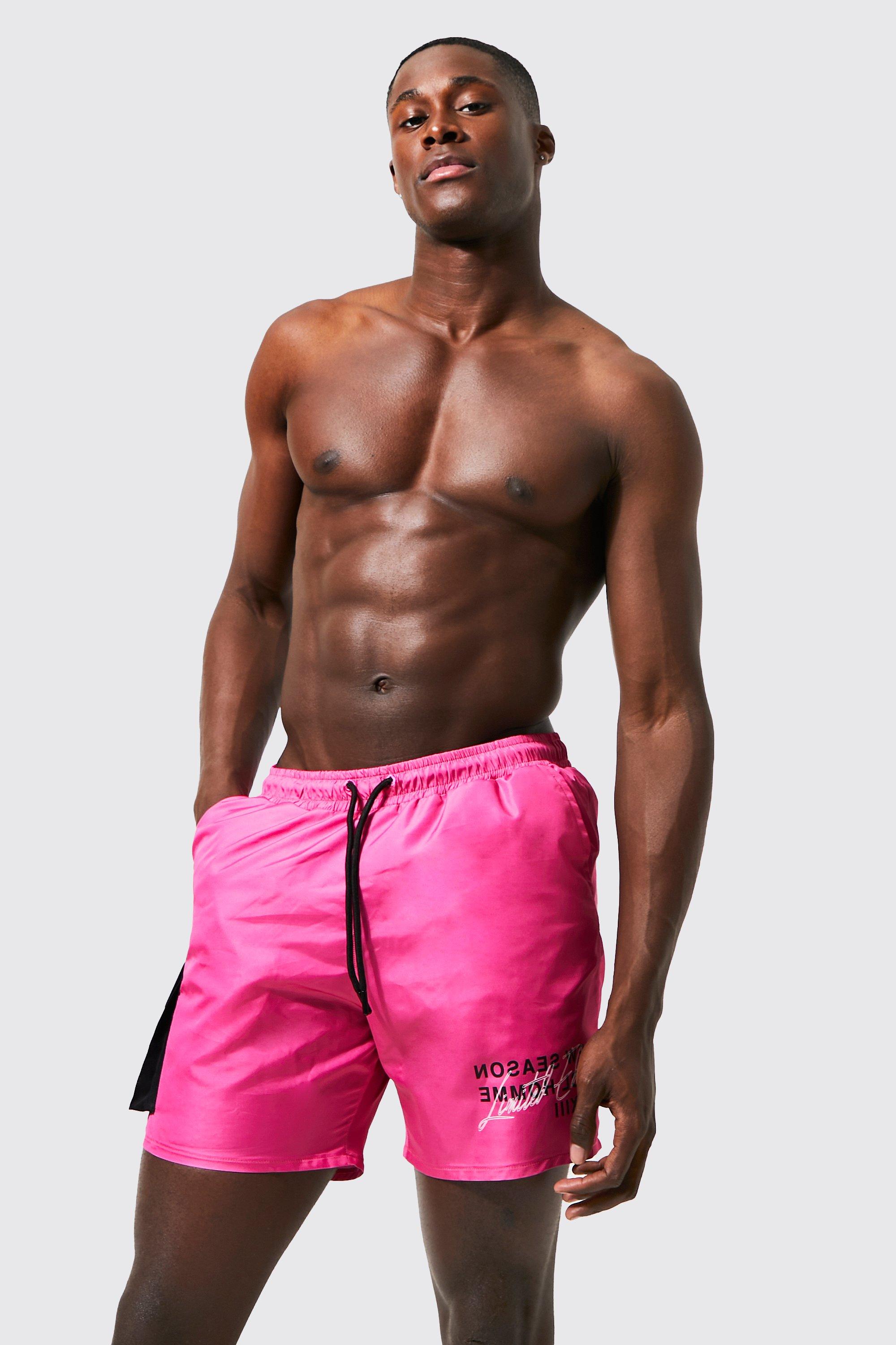 Neon pink sales swim shorts