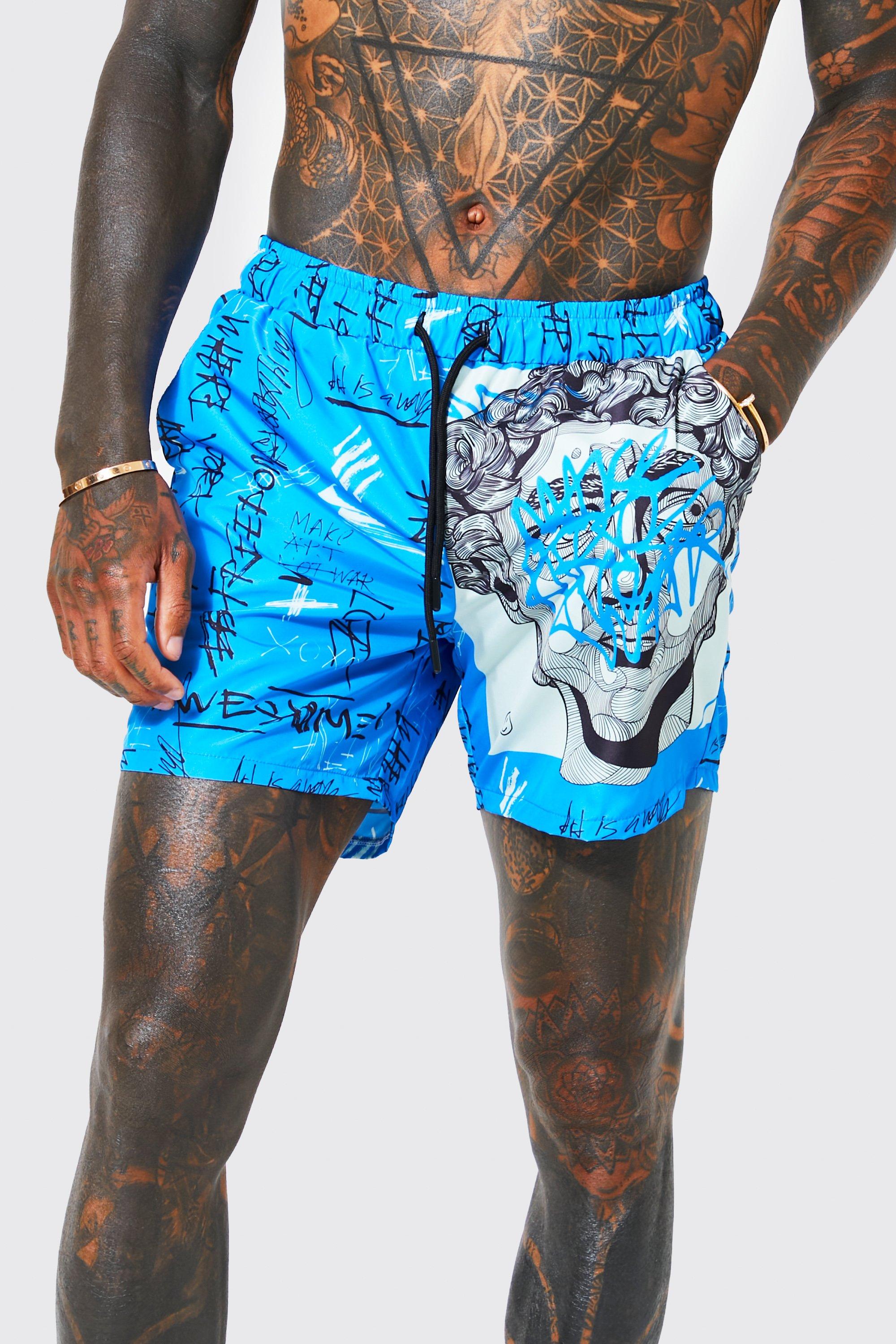 Mid Length Michel Angelo License Swim Shorts