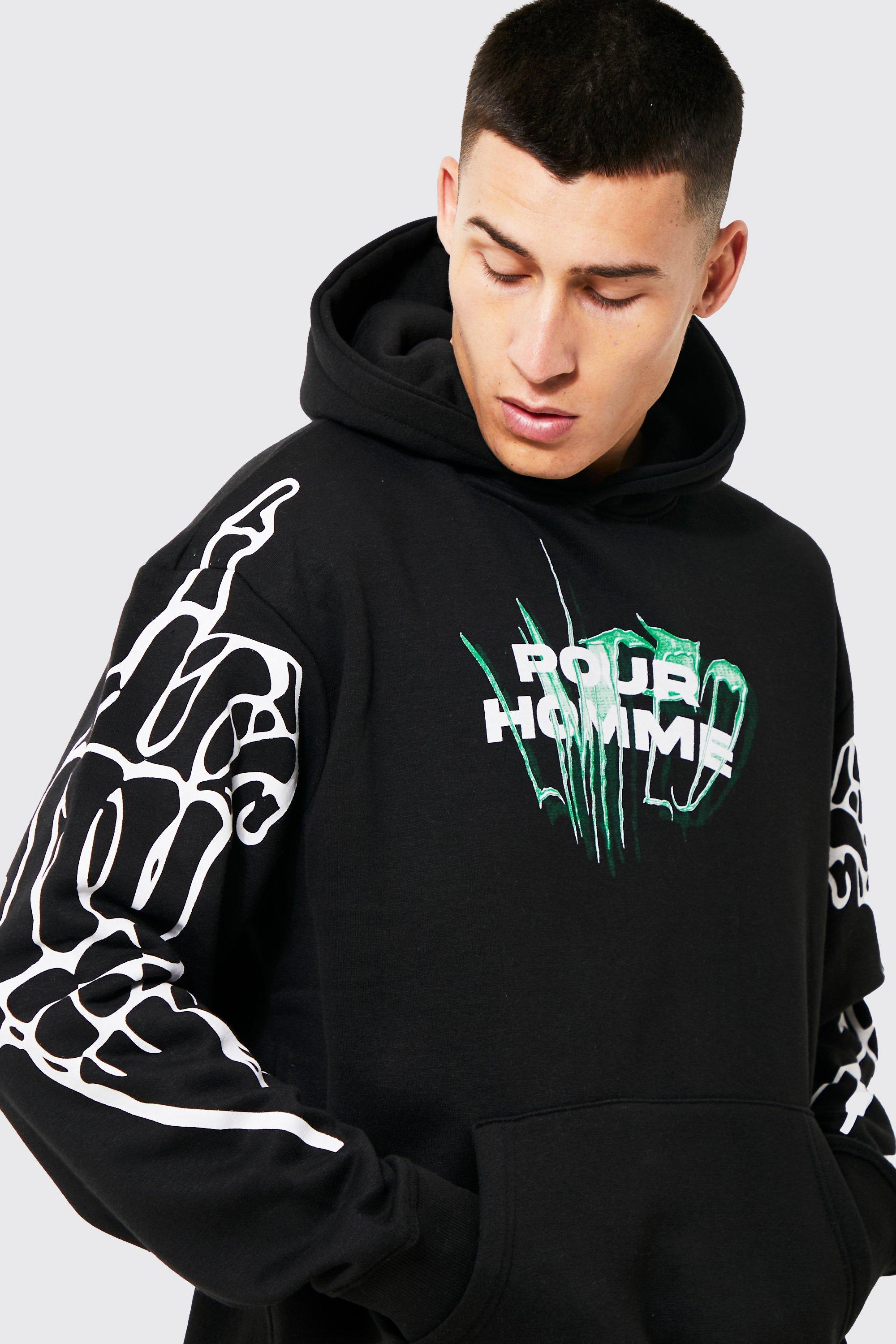 Skeleton hand hoodie hotsell