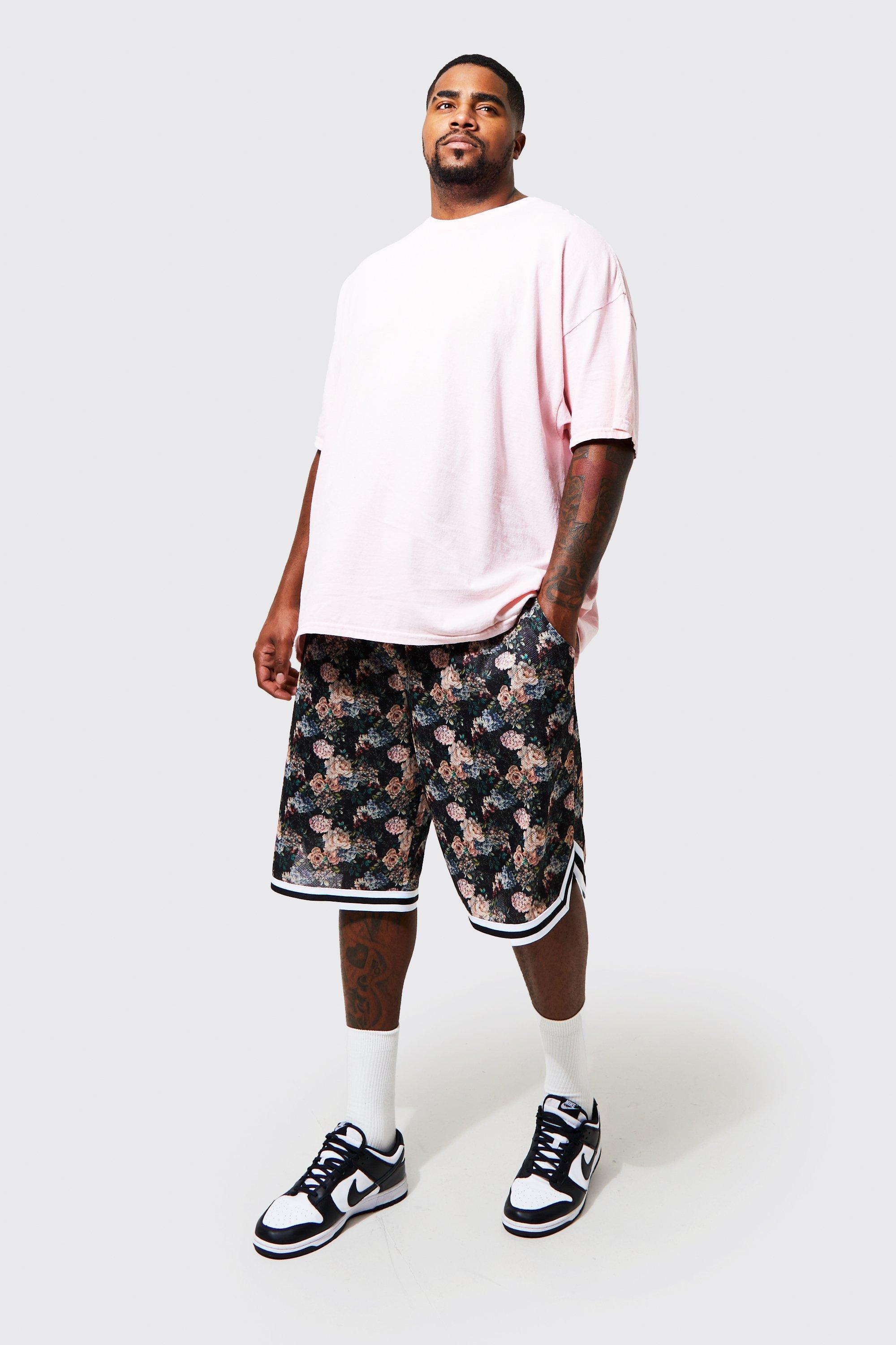 Mens floral sale basketball shorts