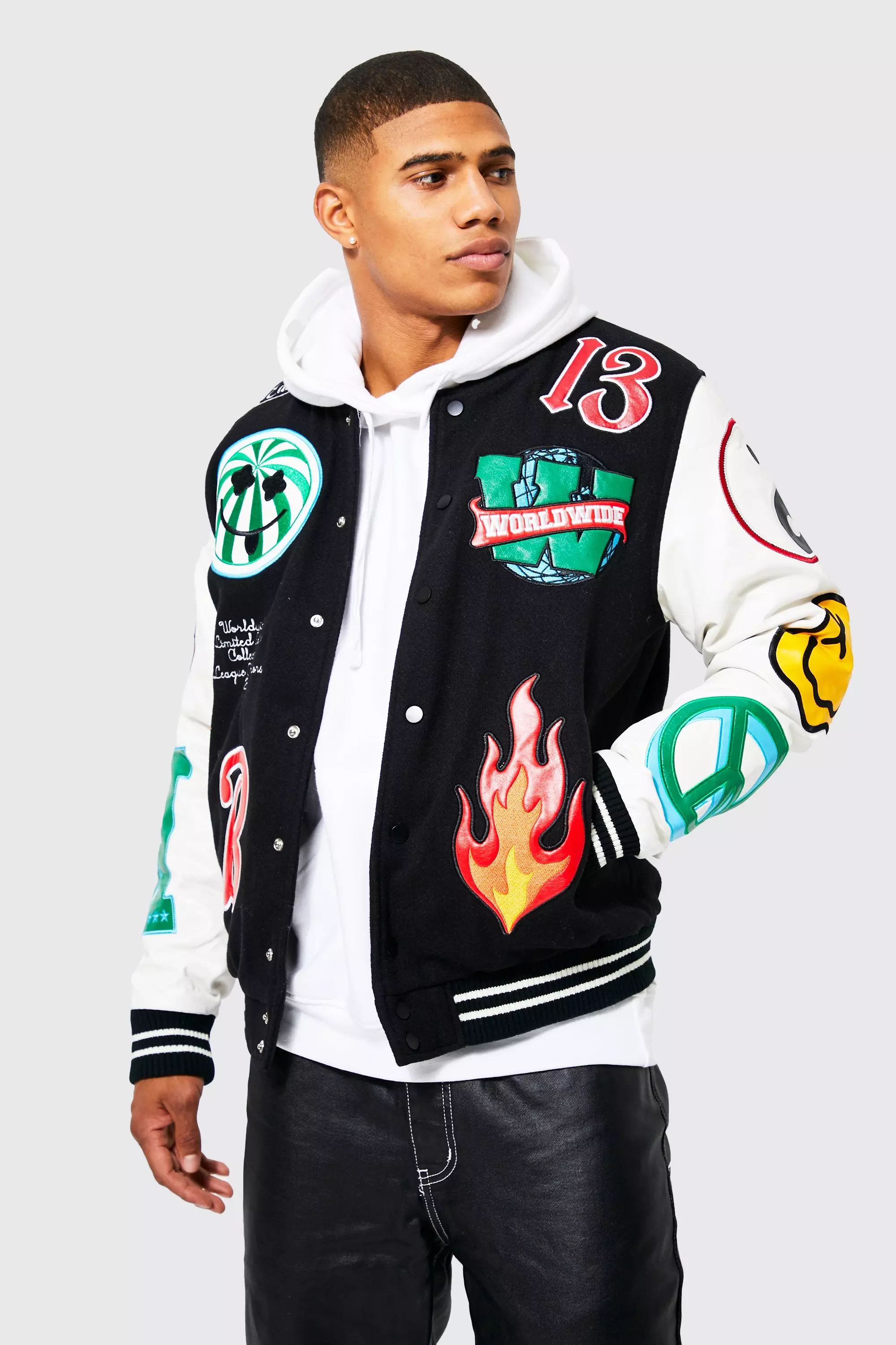 CLUBHAUS × TANGRAM DICE COACH JACKET BLACK TGA-MB17