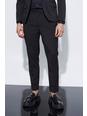 Black Skinny Cropped Suit Trousers