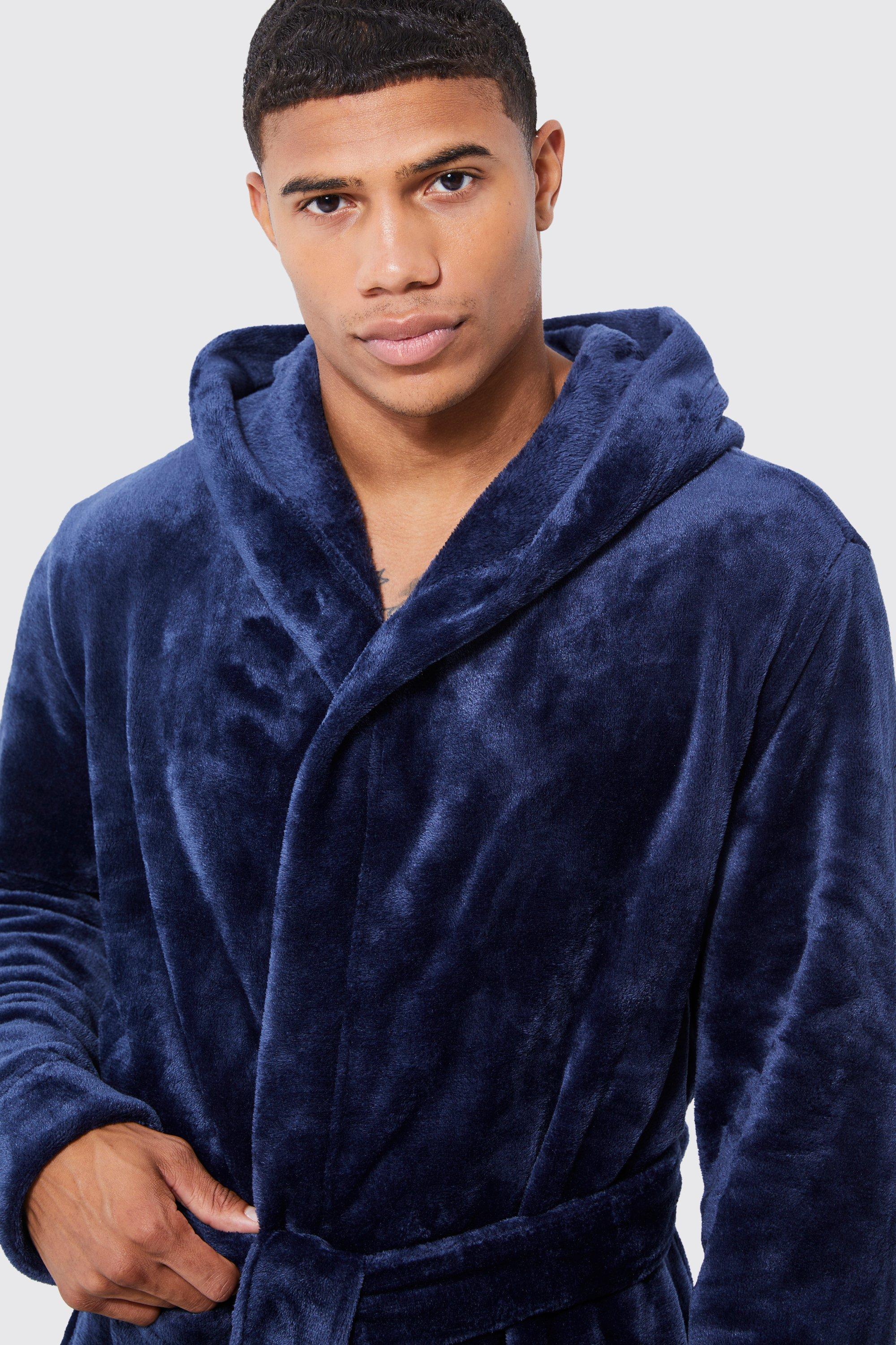 Mens designer dressing discount gown with hood