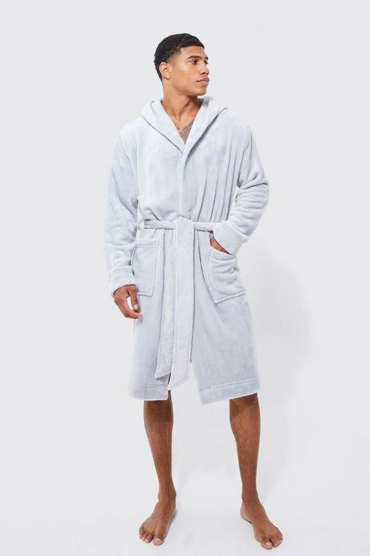 Men's Hooded Dressing Gown | Boohoo UK