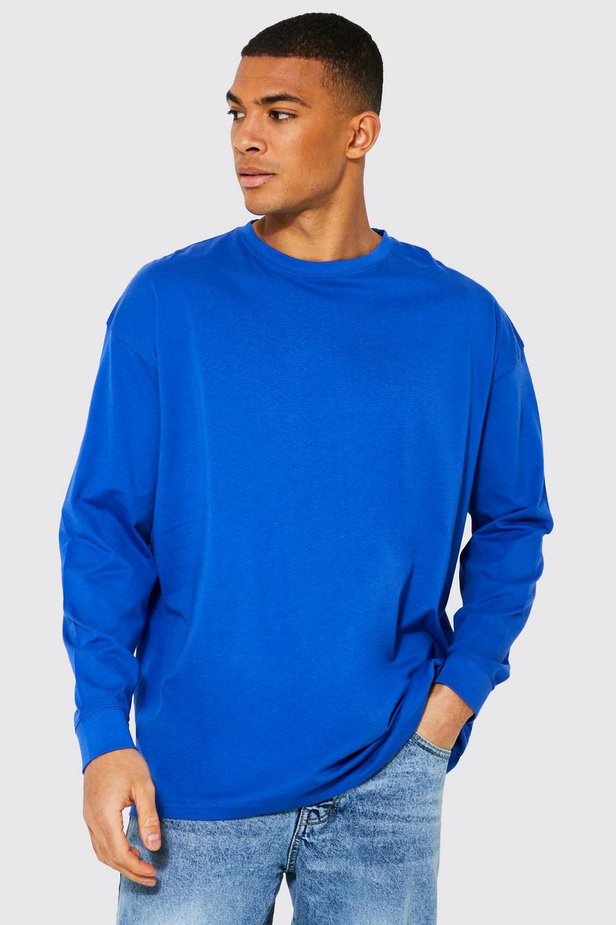 Cobalt blue Long Sleeve Oversized T-shirt