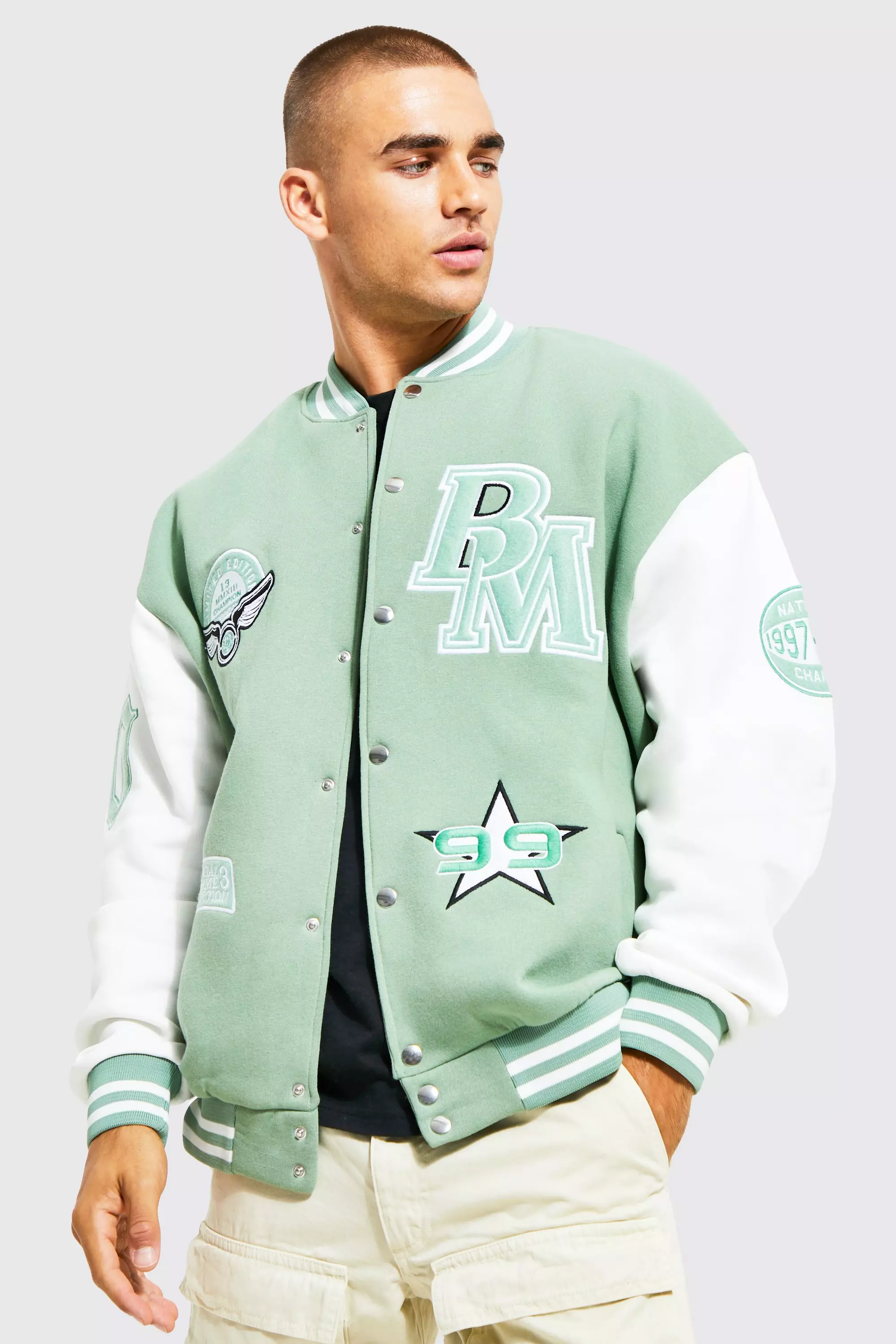 Members Club Applique Varsity Jacket