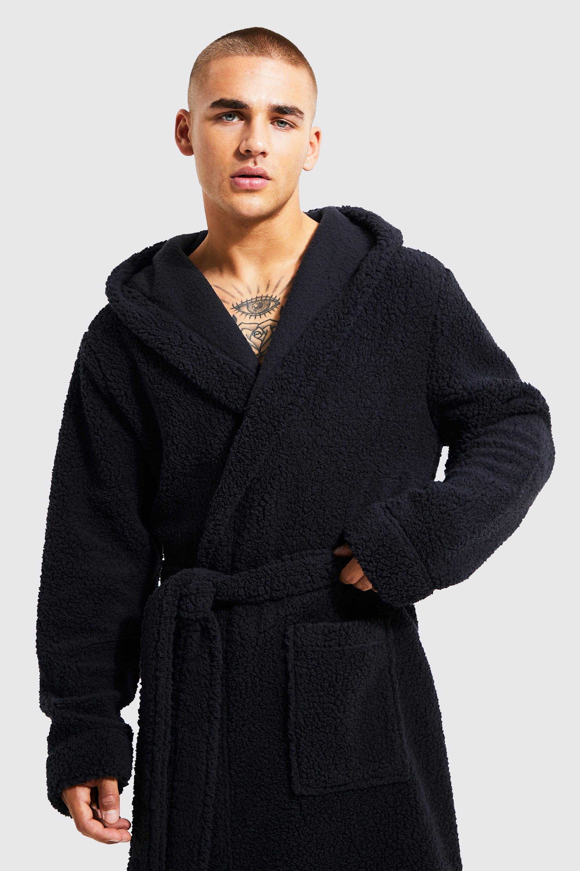 Borg Hooded Dressing Gown boohoo NZ