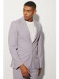 Lilac morado Skinny Single Breasted Suit Jacket