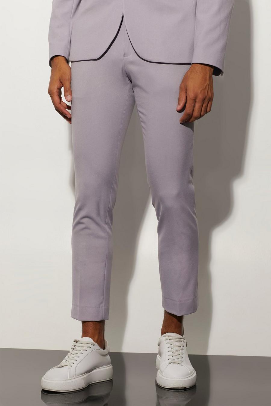 Lilac Skinny Crop Suit Trousers image number 1
