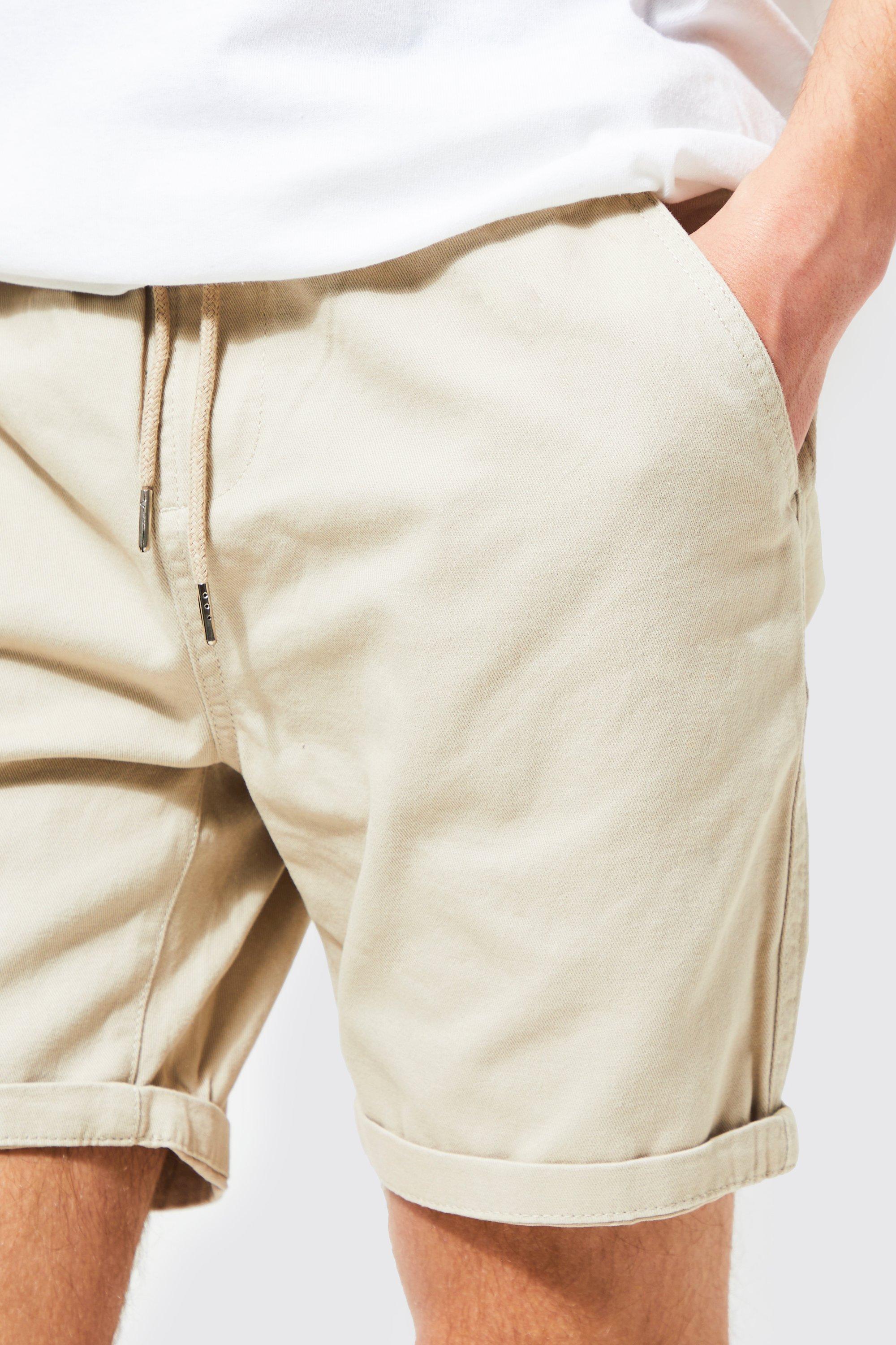 Elastic waist chino on sale shorts