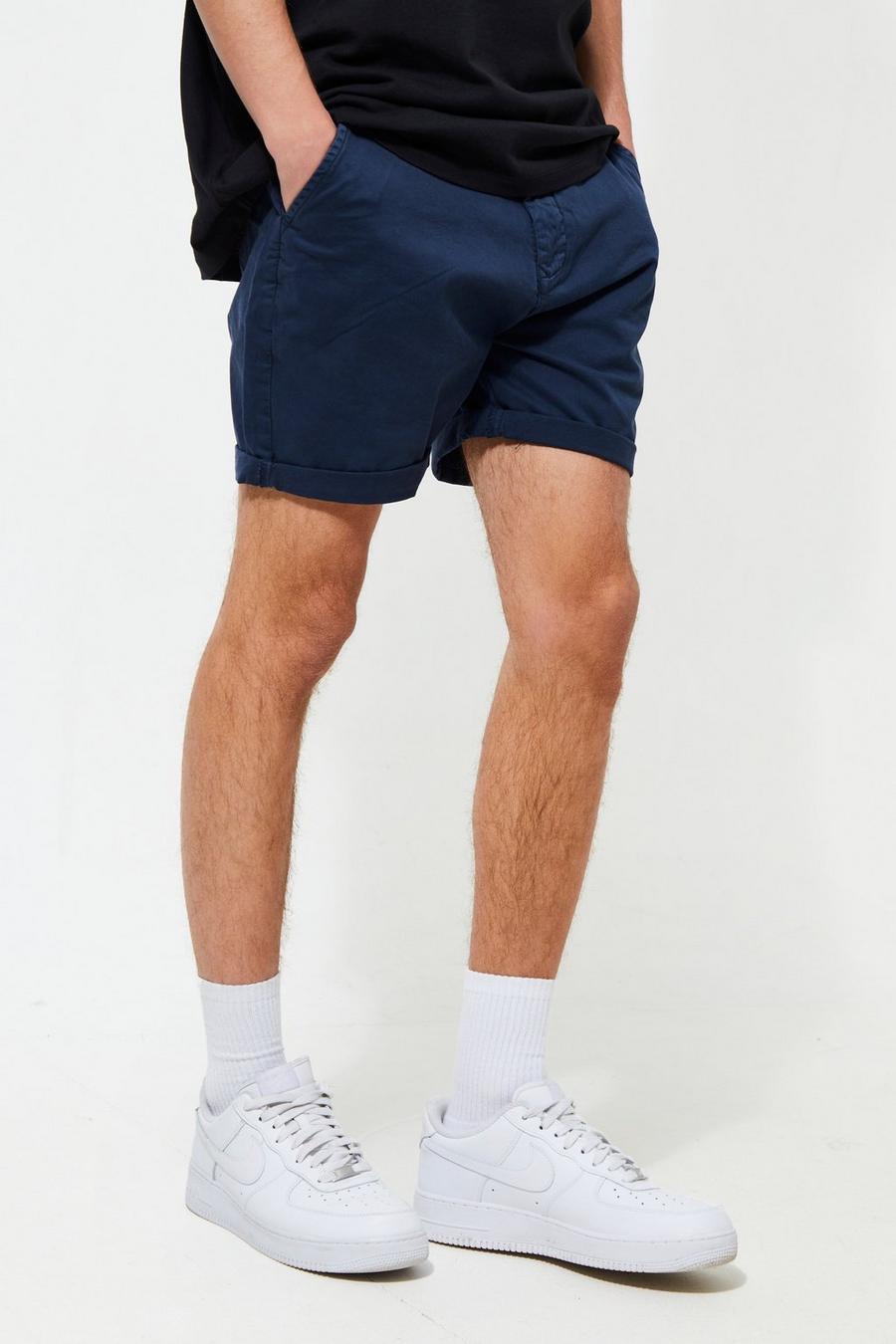Lot de 2 shorts chino slim, Navy marine