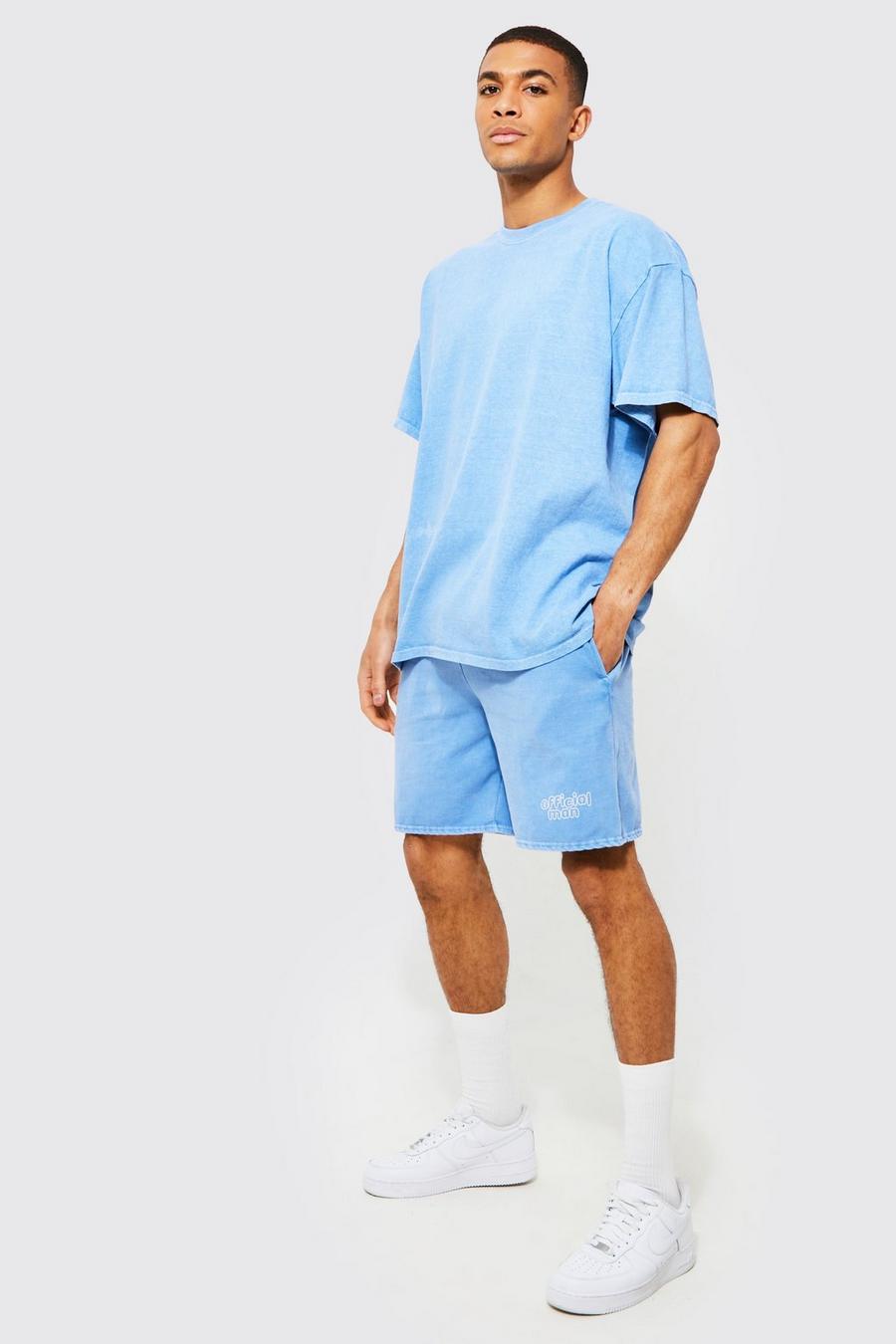 Light blue Official Oversize t-shirt och shorts image number 1