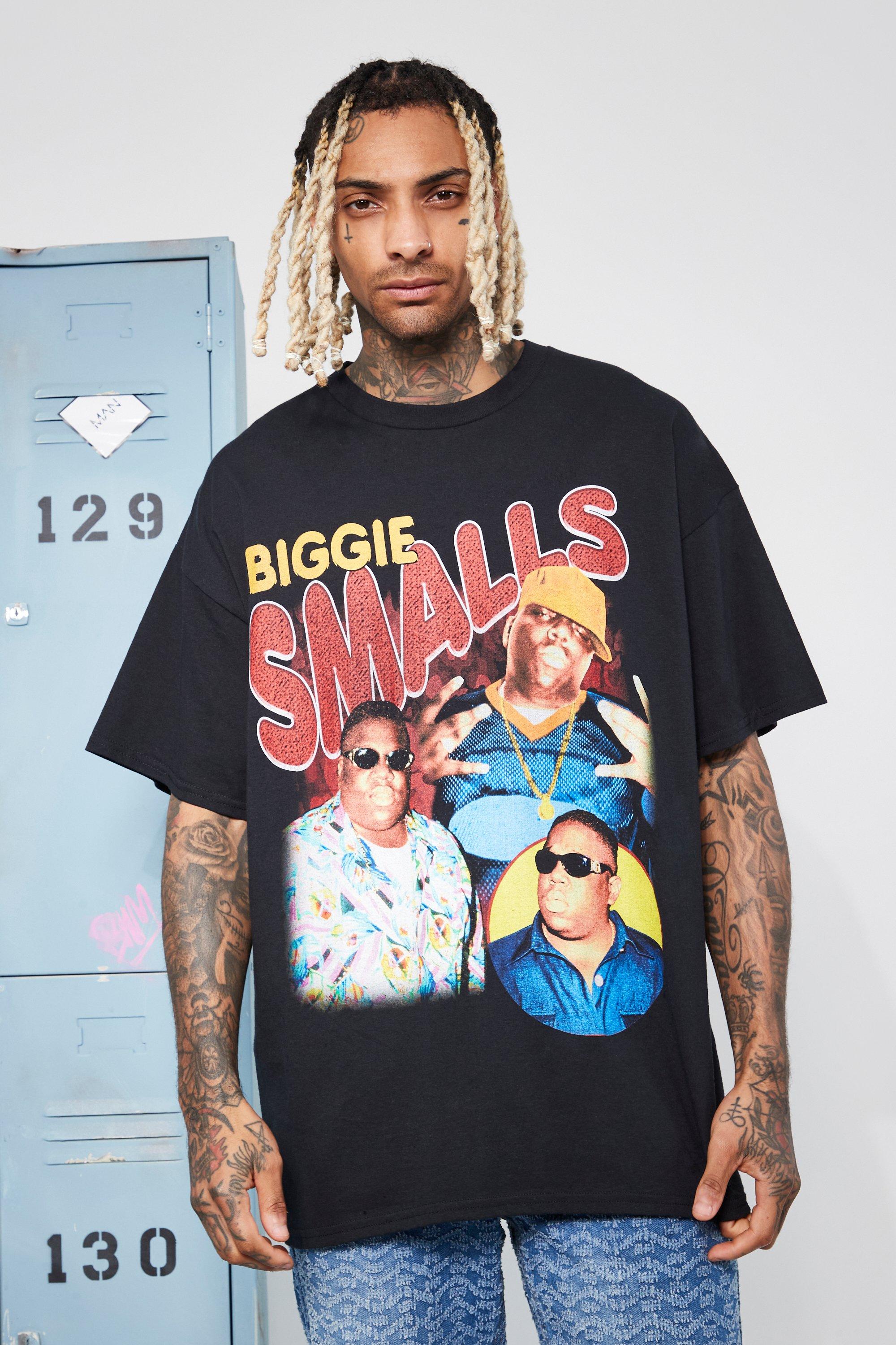 alien slette binde Men's Oversized Vintage Biggy License T-shirt | Boohoo UK