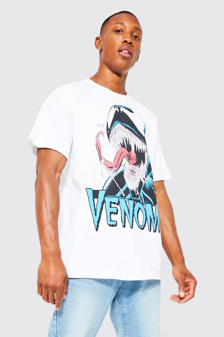White blanc Oversized Gelicenseerd Venom T-Shirt image number 1