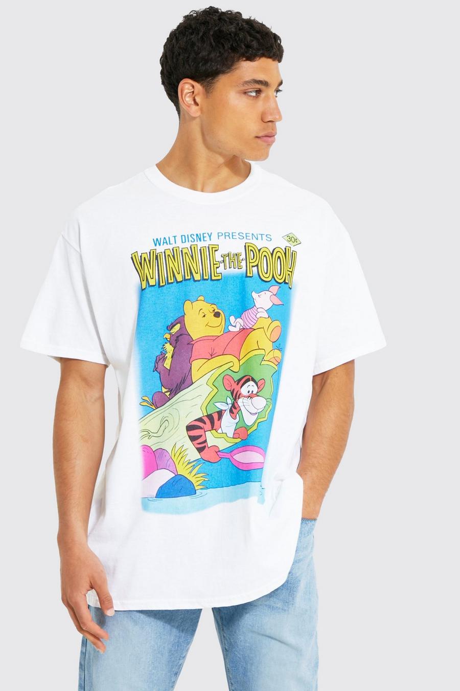 Camiseta oversize con estampado de Winnie The Pooh, White image number 1