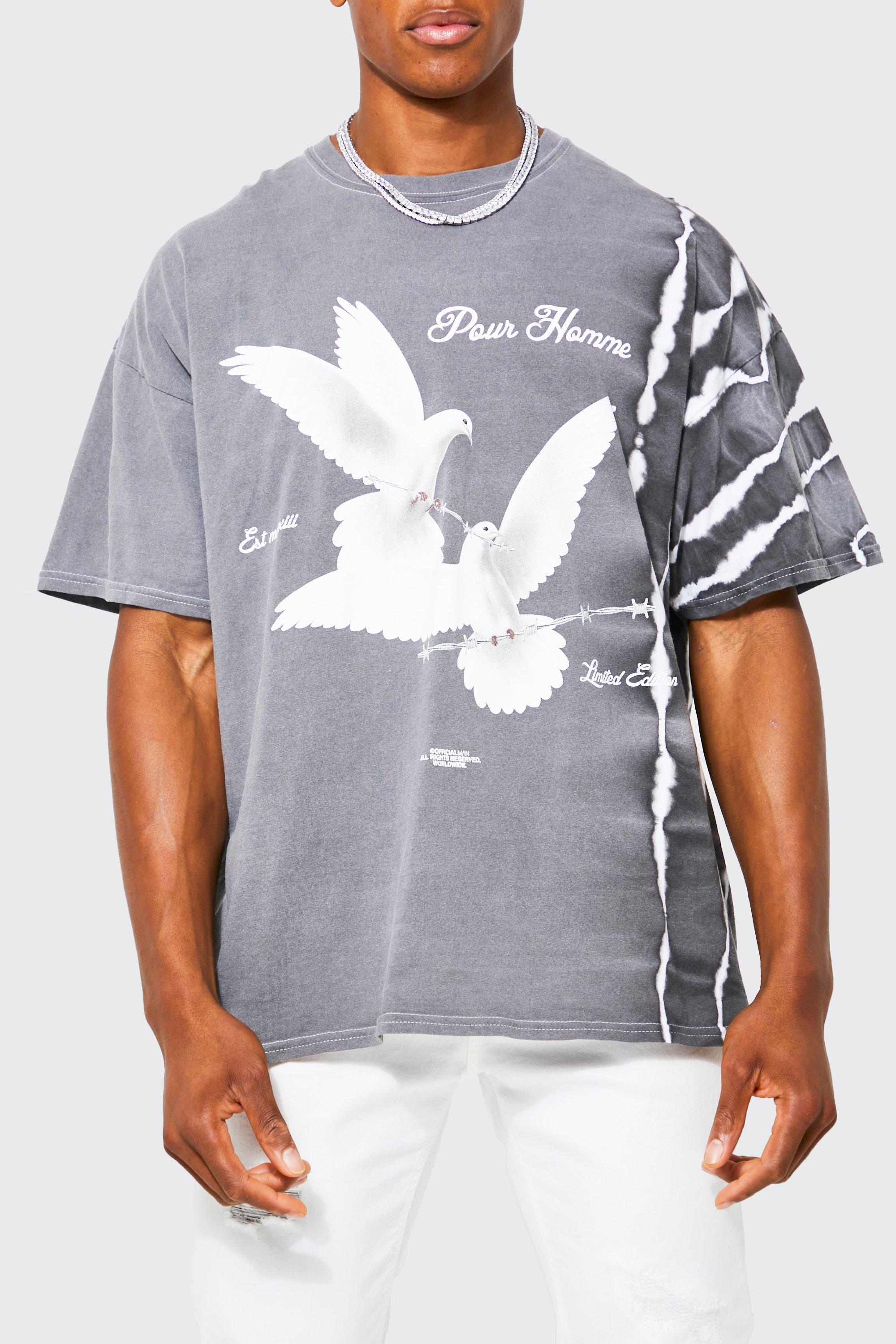 Tie dye grey discount shirt with bleach