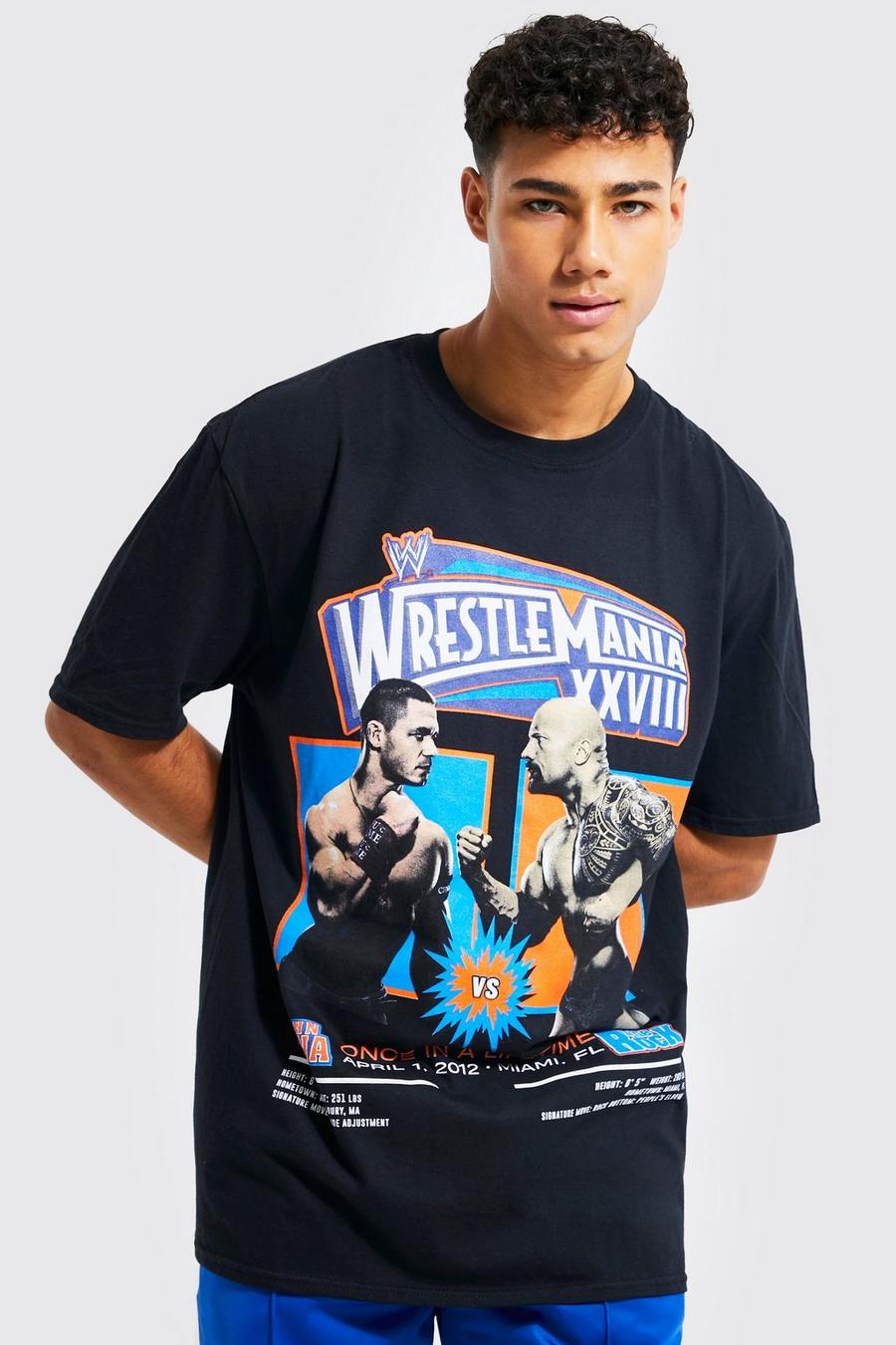 Black svart WWE Wrestle Mania Oversize t-shirt image number 1