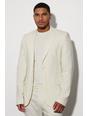 Ecru Tall Single Breasted Slim Linen Suit Jacket