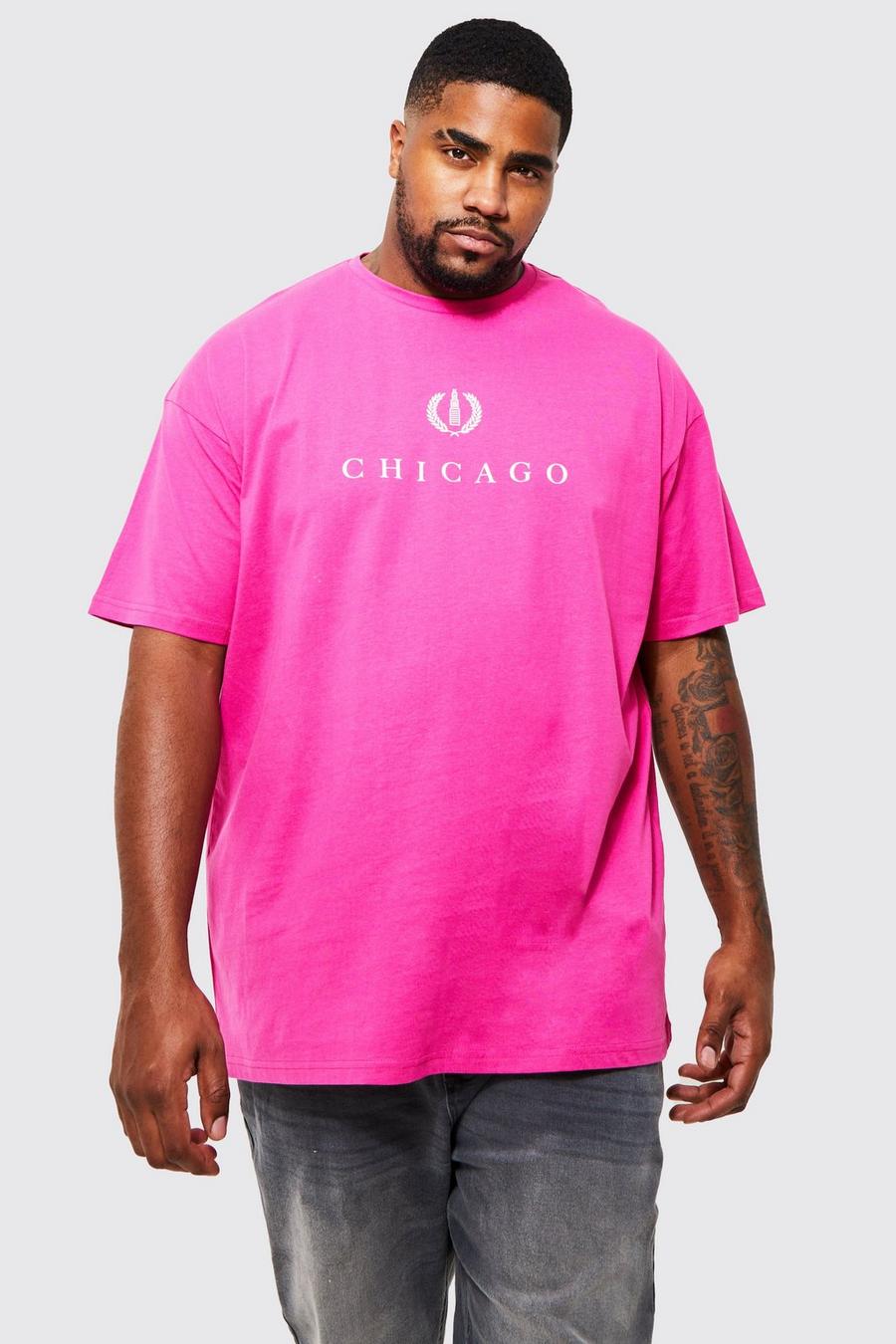 Pink Plus Chicago City Print T-shirt