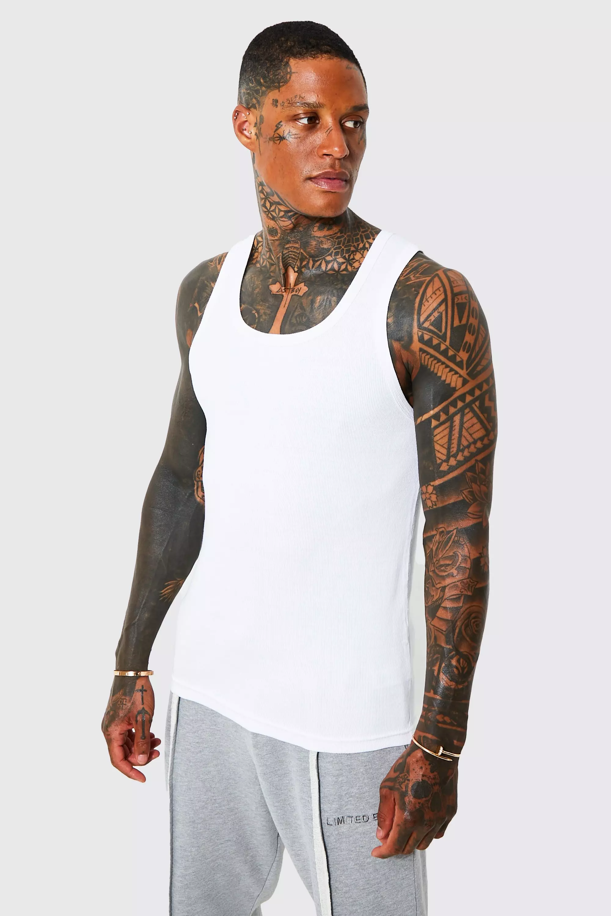 Slim Fit Ribbed Vest