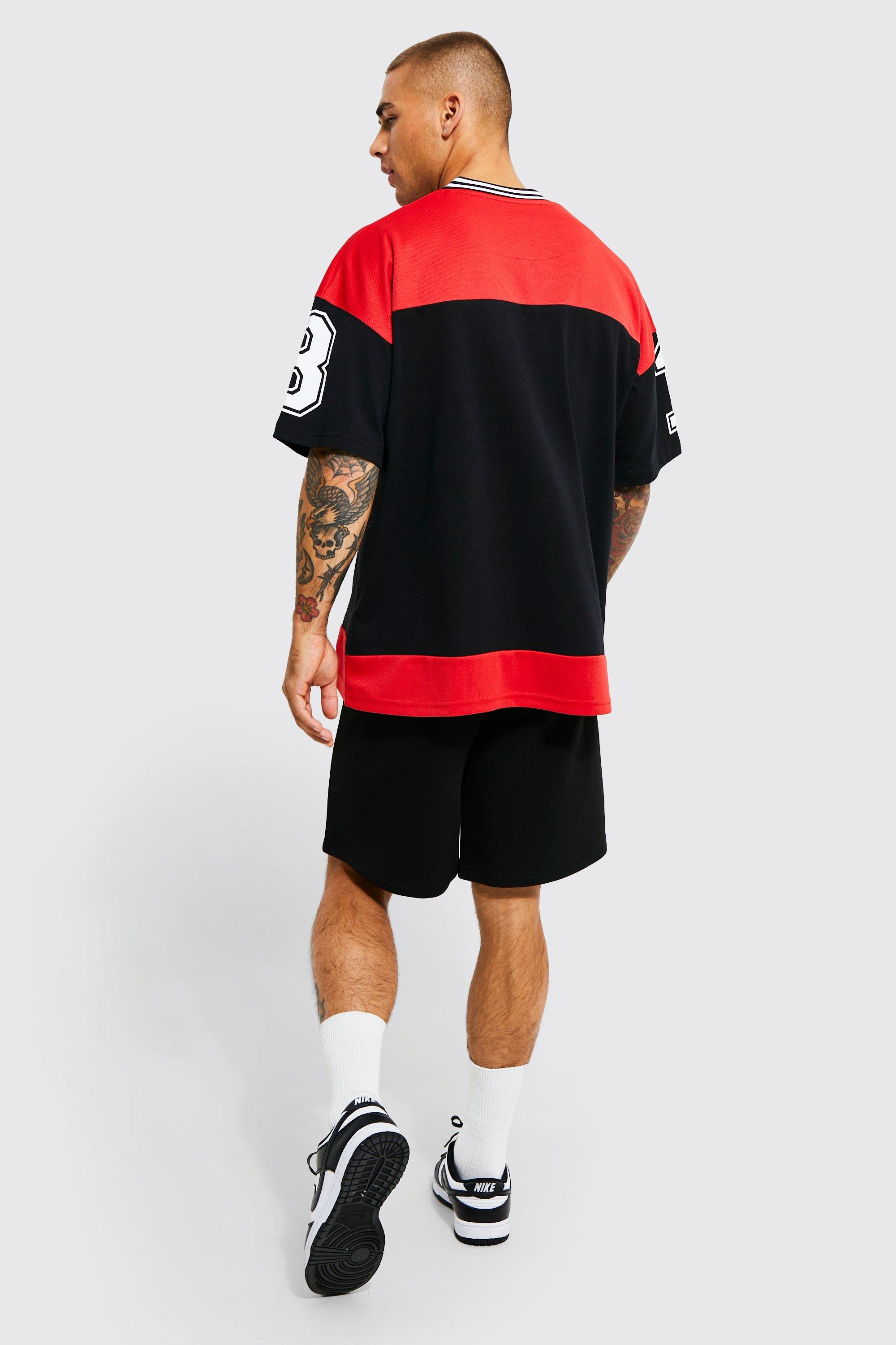 Ofcl Mesh V-neck T-shirt & Short Set