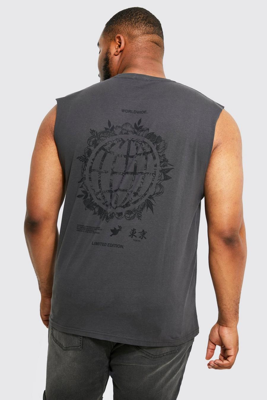 Charcoal Plus Worldwide Floral Print Tank image number 1