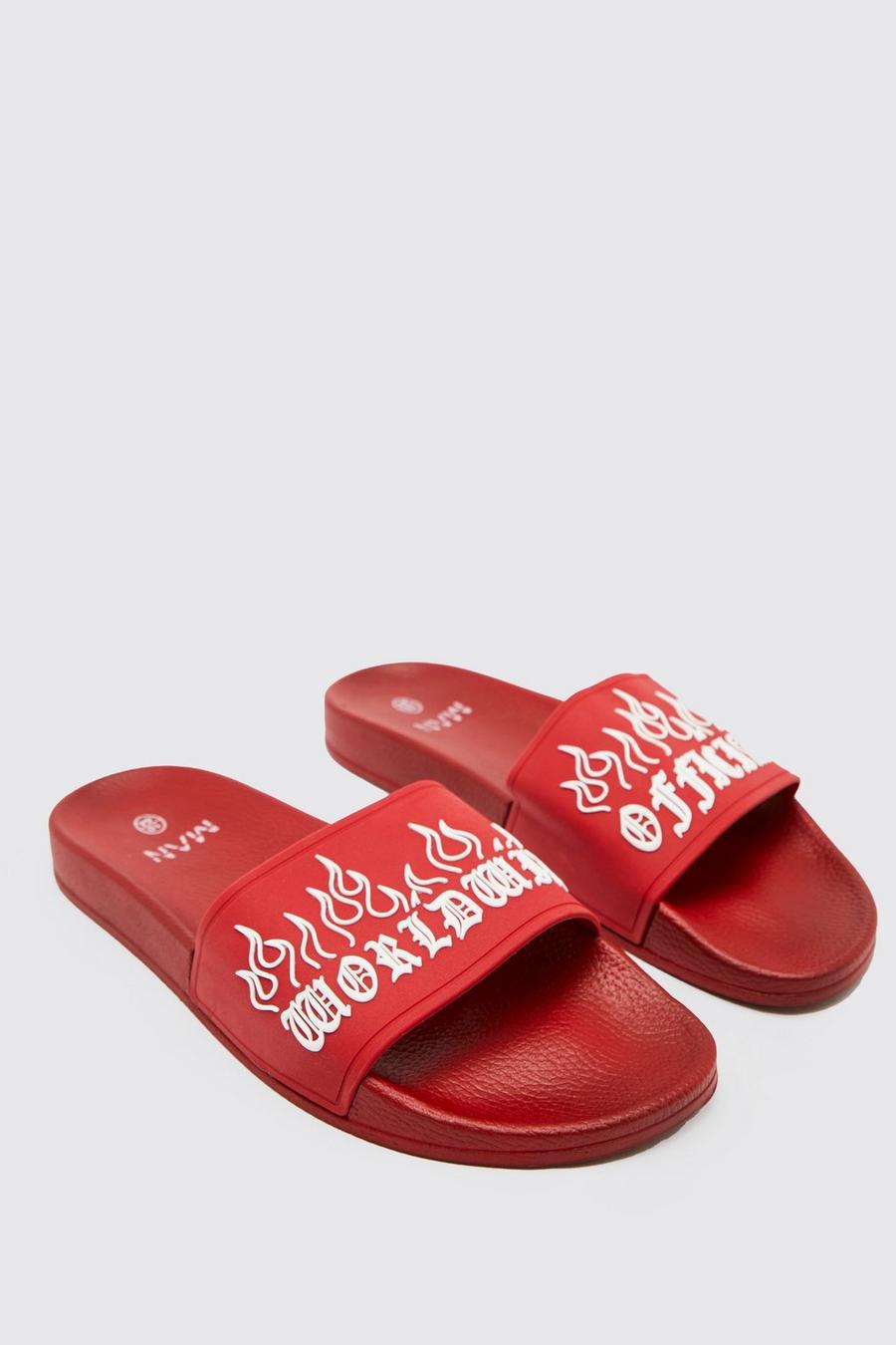 Red Official Worldwide Slippers image number 1