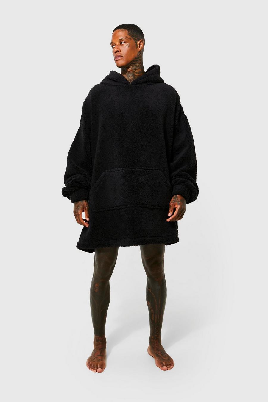 Sudadera con capucha oversize extrema, Black negro