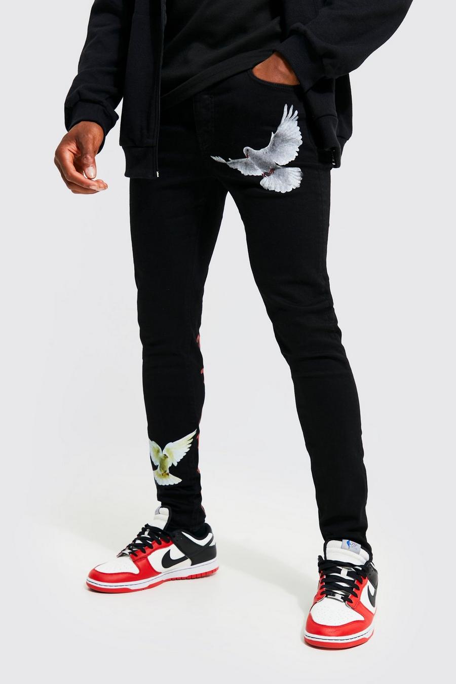 Black Official Skinny jeans med stretch image number 1