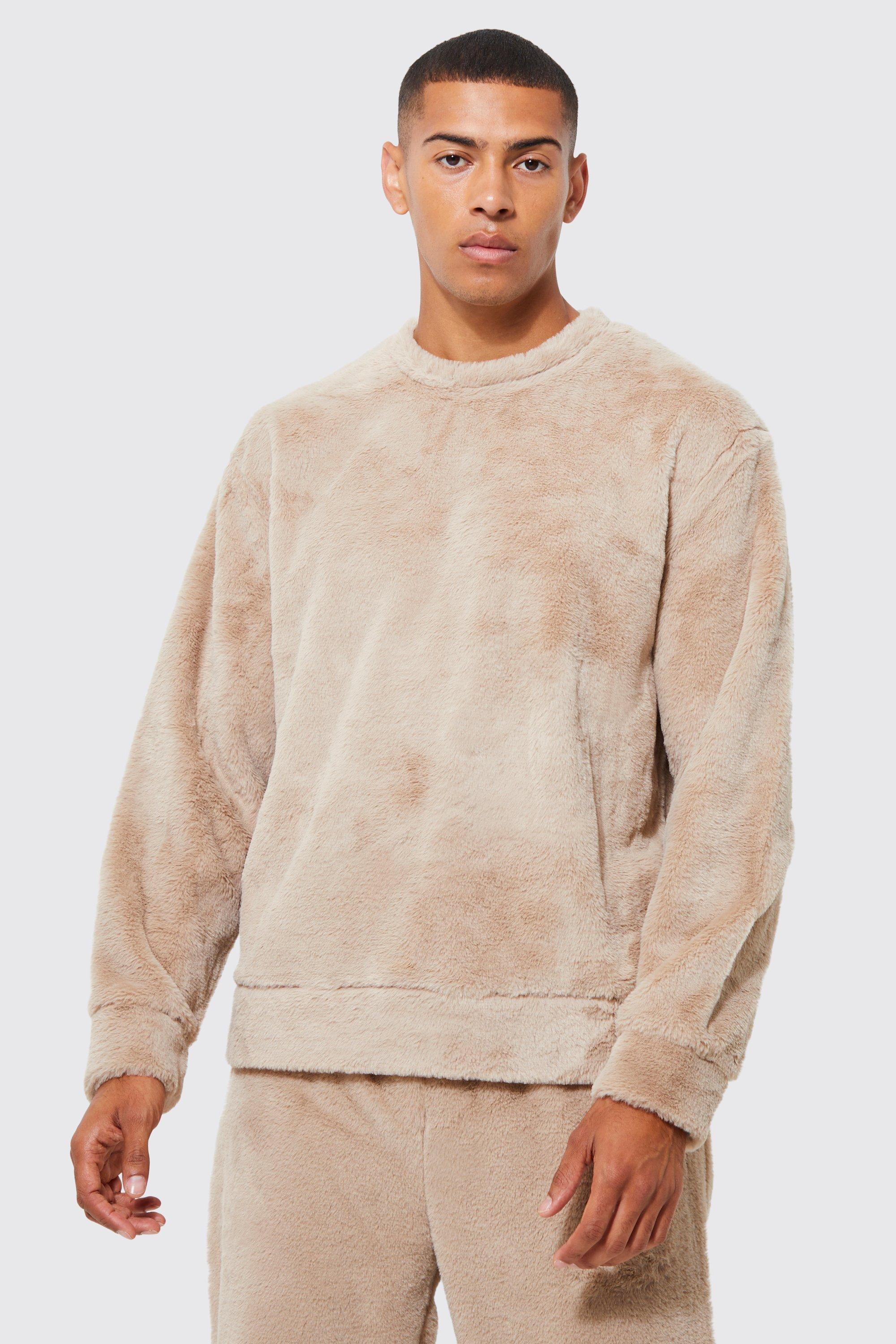 Fur best sale sweatshirt mens