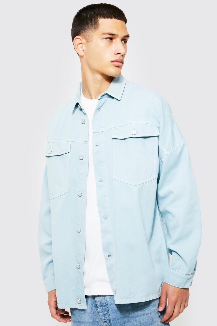 Camicia in denim oversize sovratinta, Blue image number 1