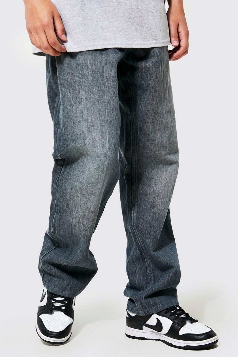 Mid grey grå Jeans med ledig passform image number 1
