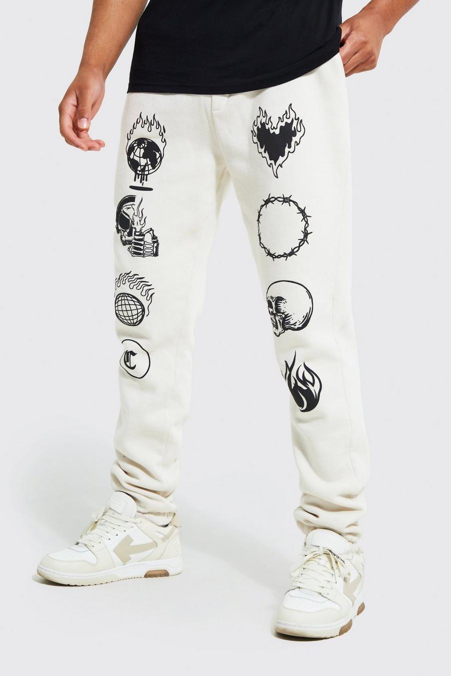 Sand Tall Printed Overdye Joggers image number 1