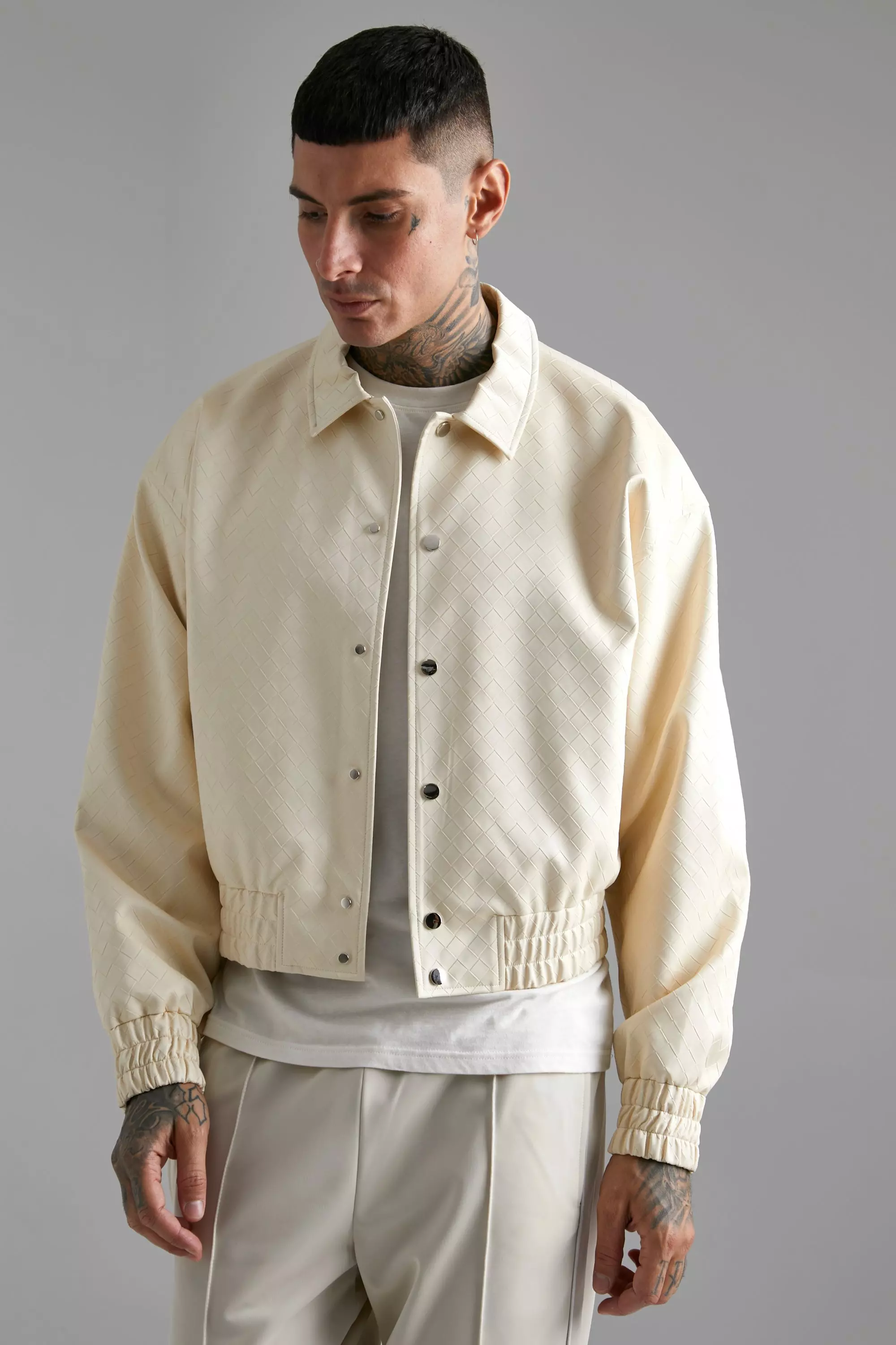 Cropped bomber 2025 jacket mens