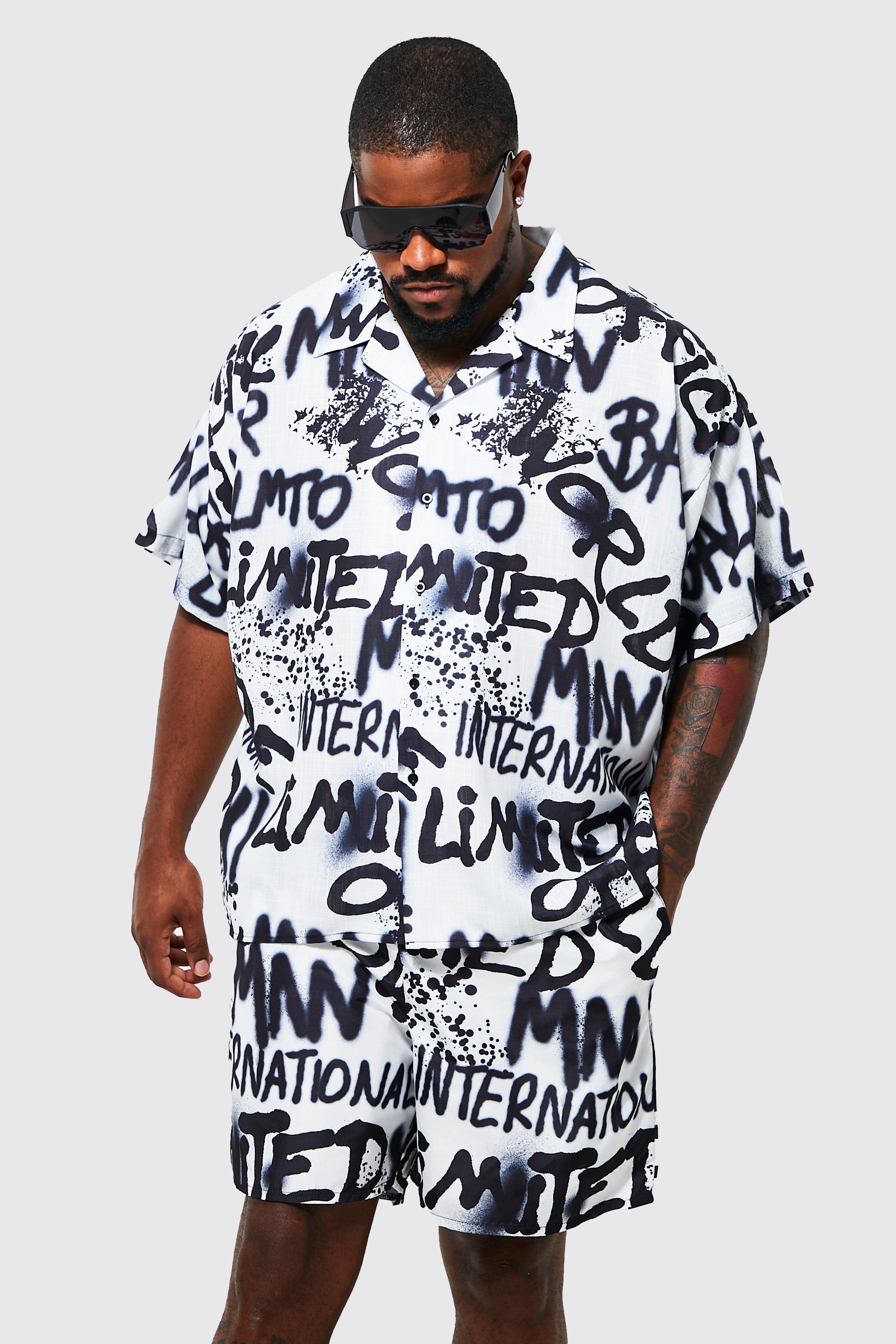 Mens plus size swim on sale shirt