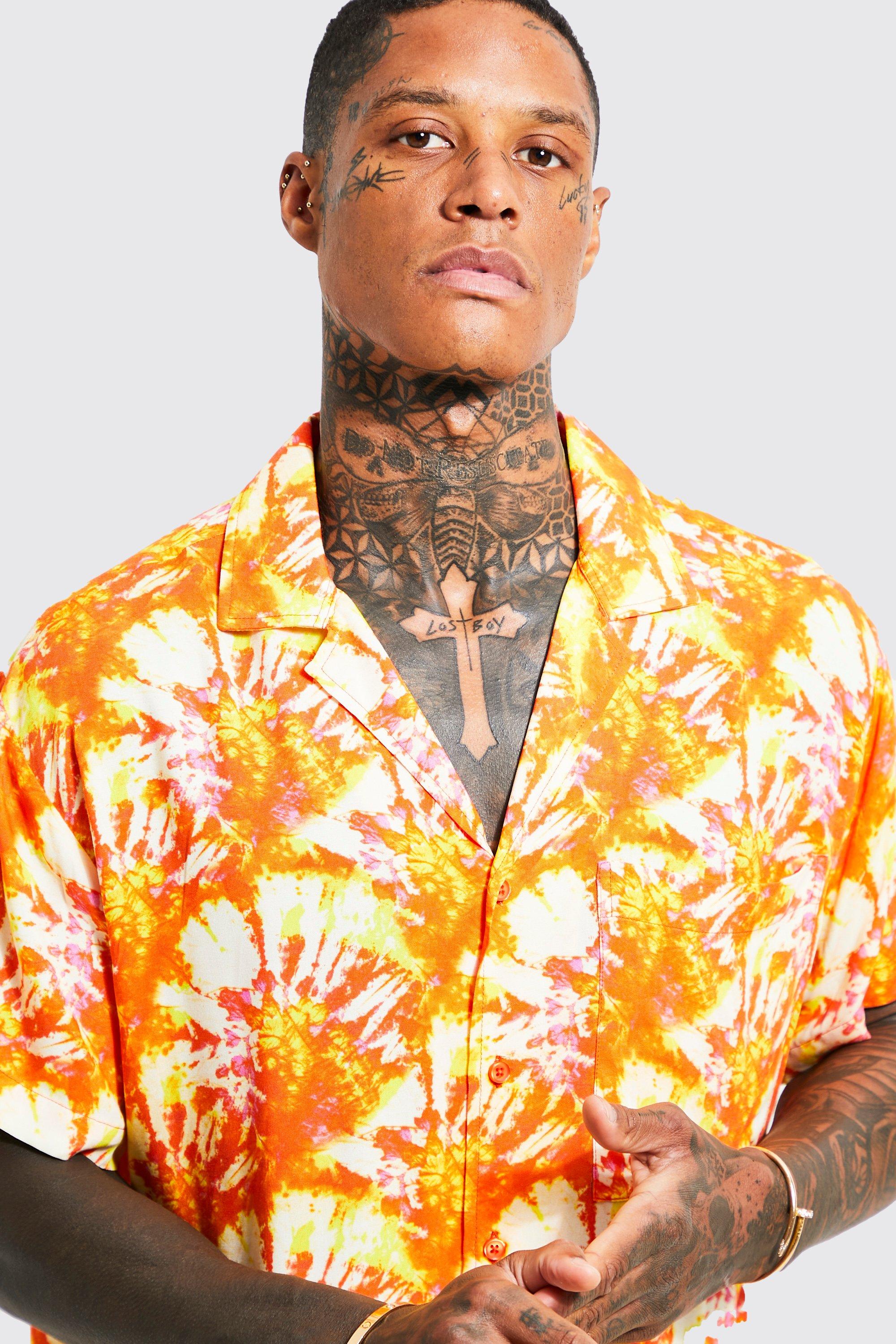 Chemise tie and dye homme hot sale