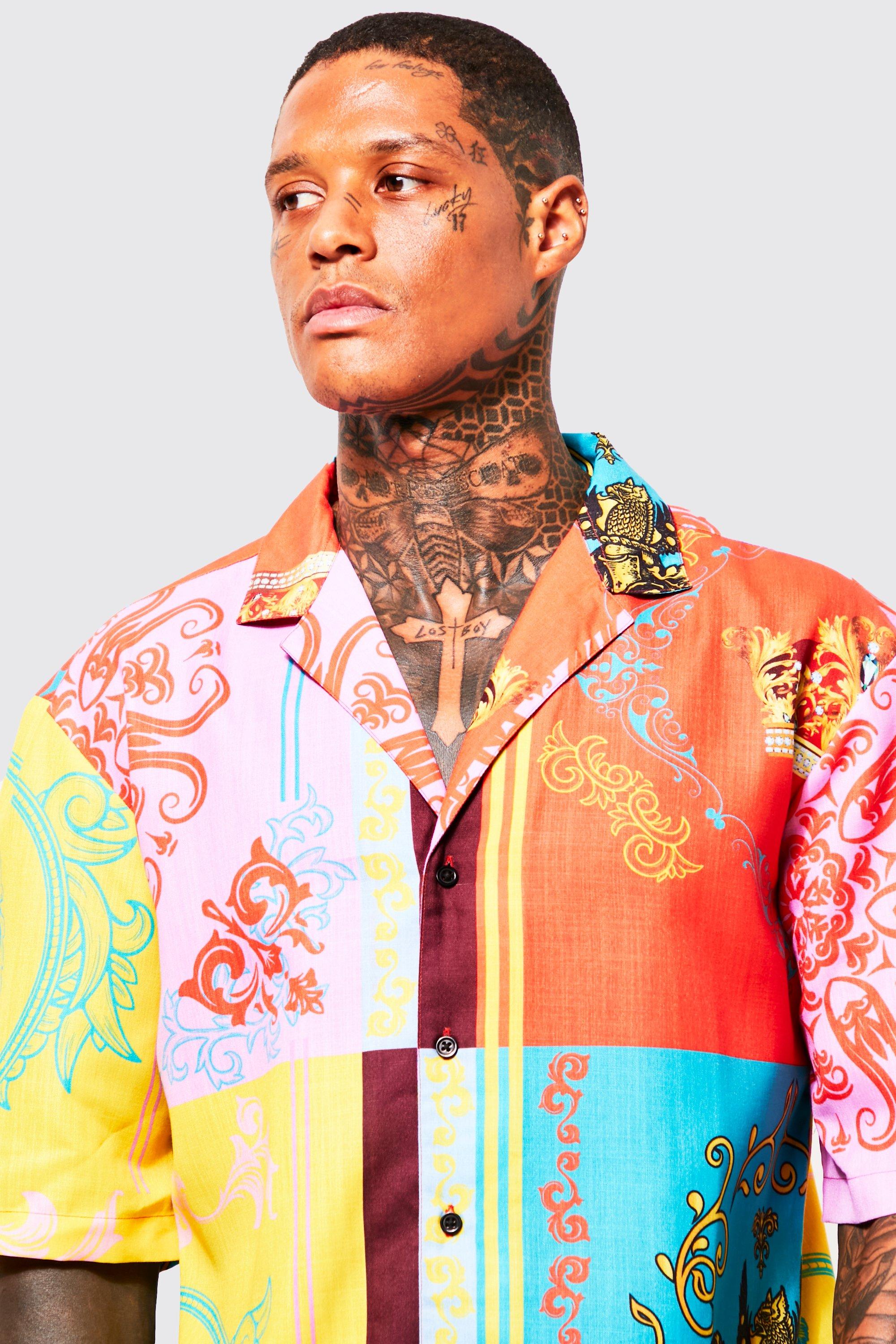 Camisa estampado barroco hombre new arrivals