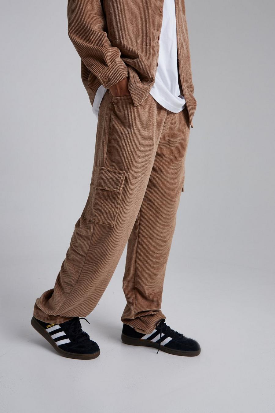 Stone Skate Fit Multi pocket Cord Trousers image number 1
