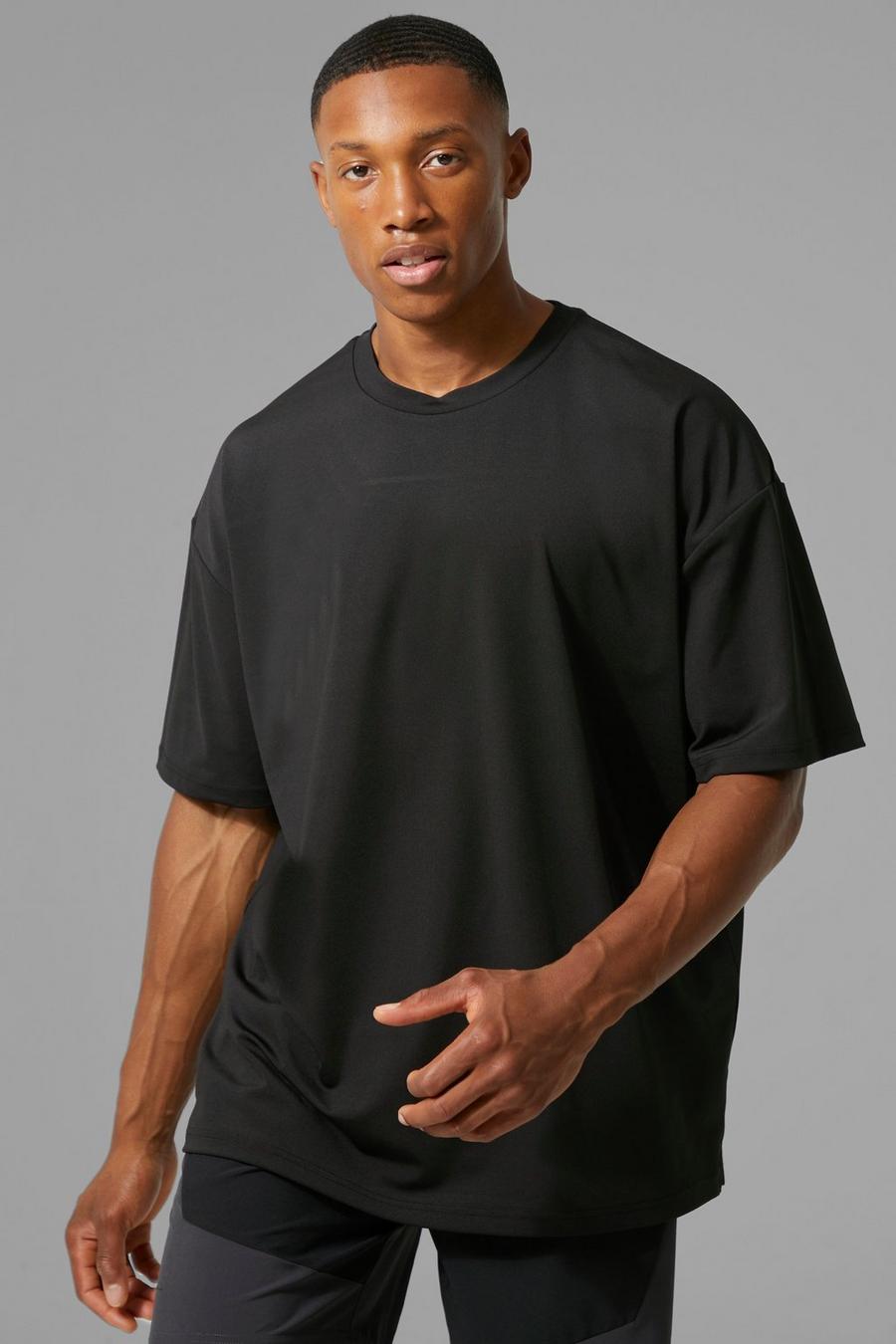 Black Man Active Oversized Performance T-shirt image number 1