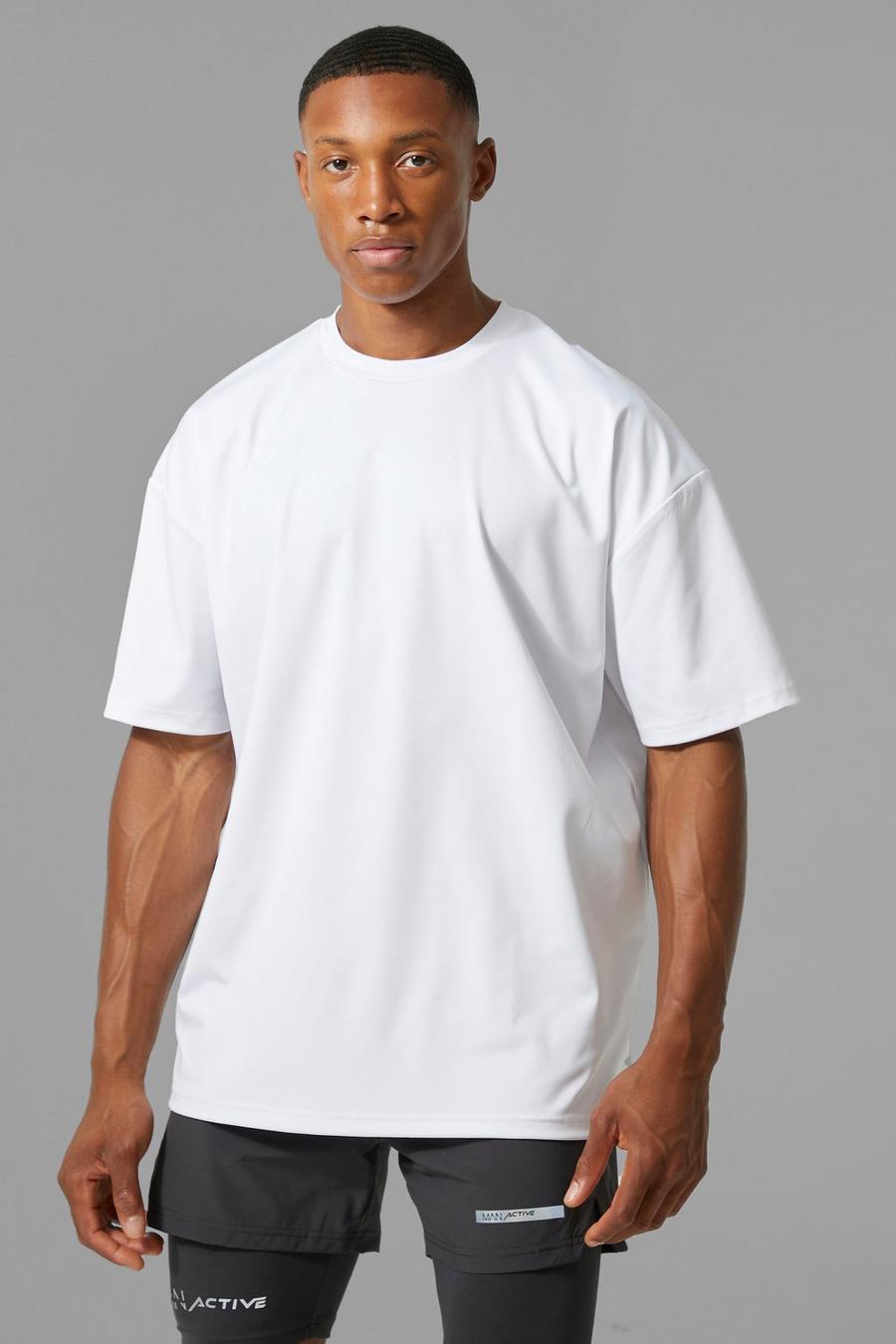White Man Active Oversized Performance T-shirt image number 1