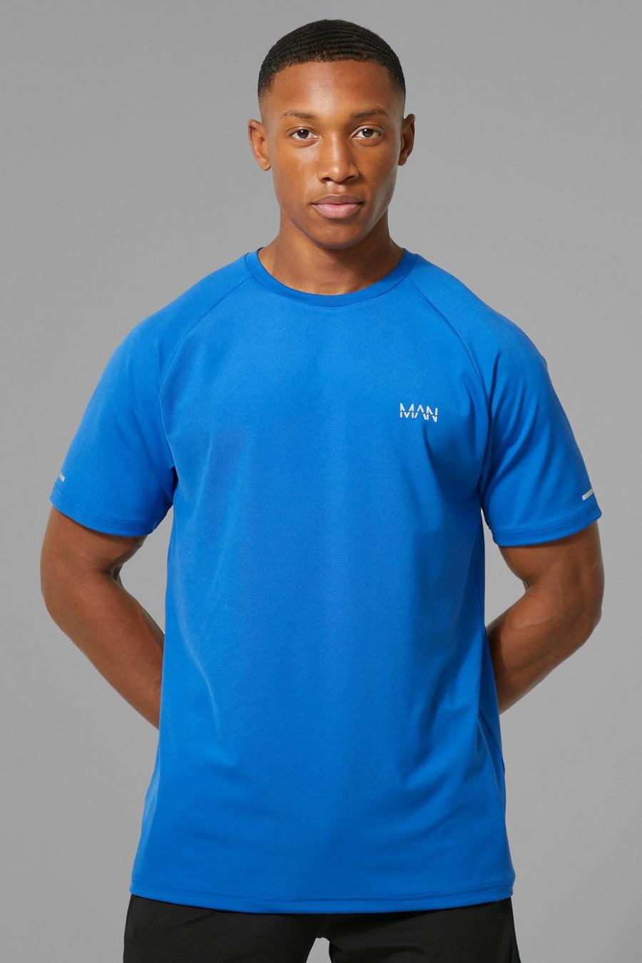 Cobalt blue Man Active Raglan Fitness T-Shirt