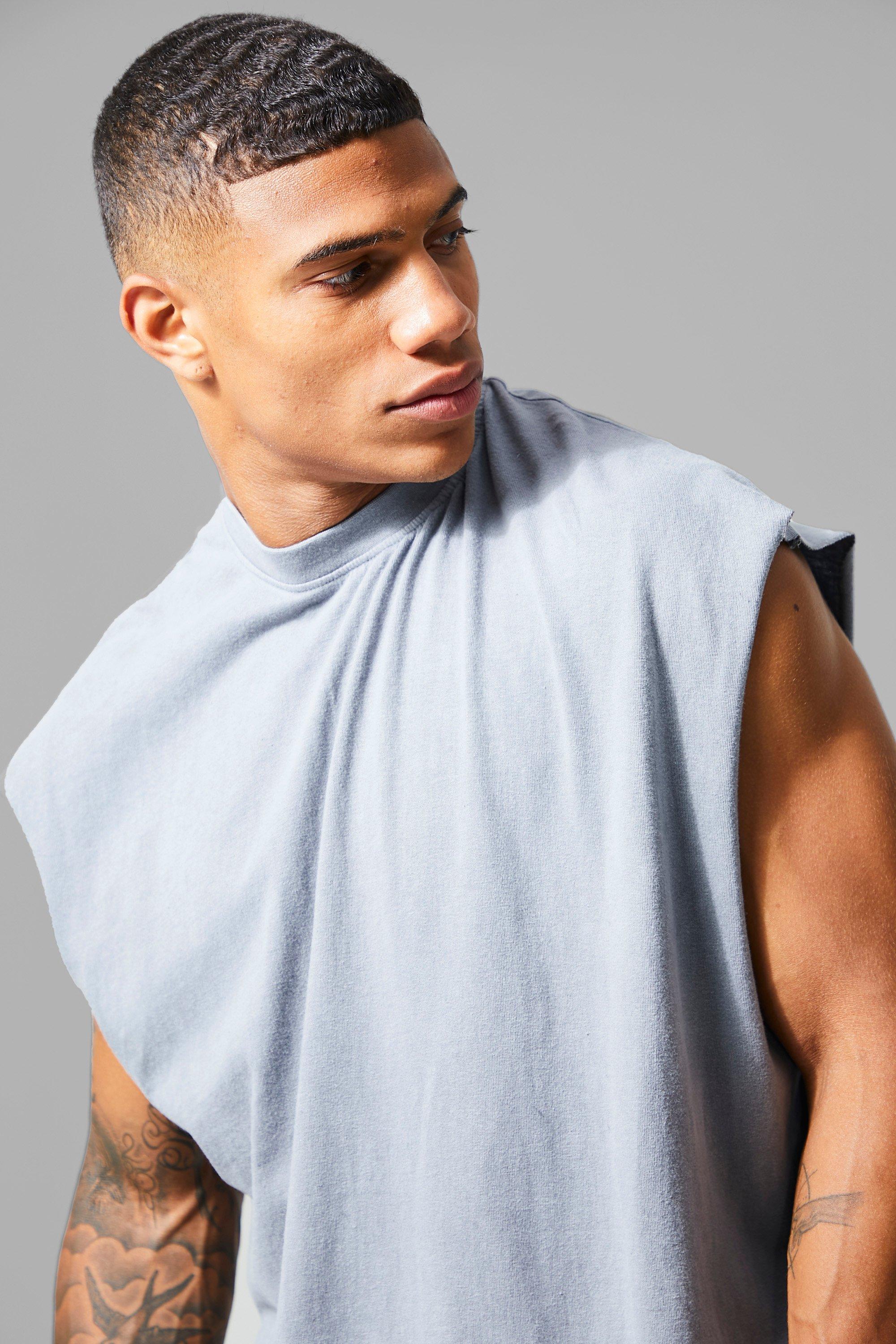 sleeveless cut off t shirts