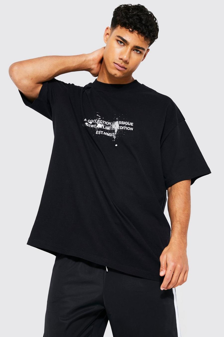 T-shirt oversize épais, Black
