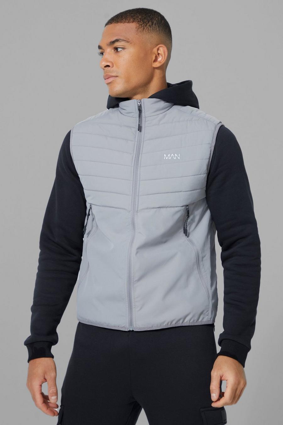 Grey Man Active Quilted Body Warmer image number 1