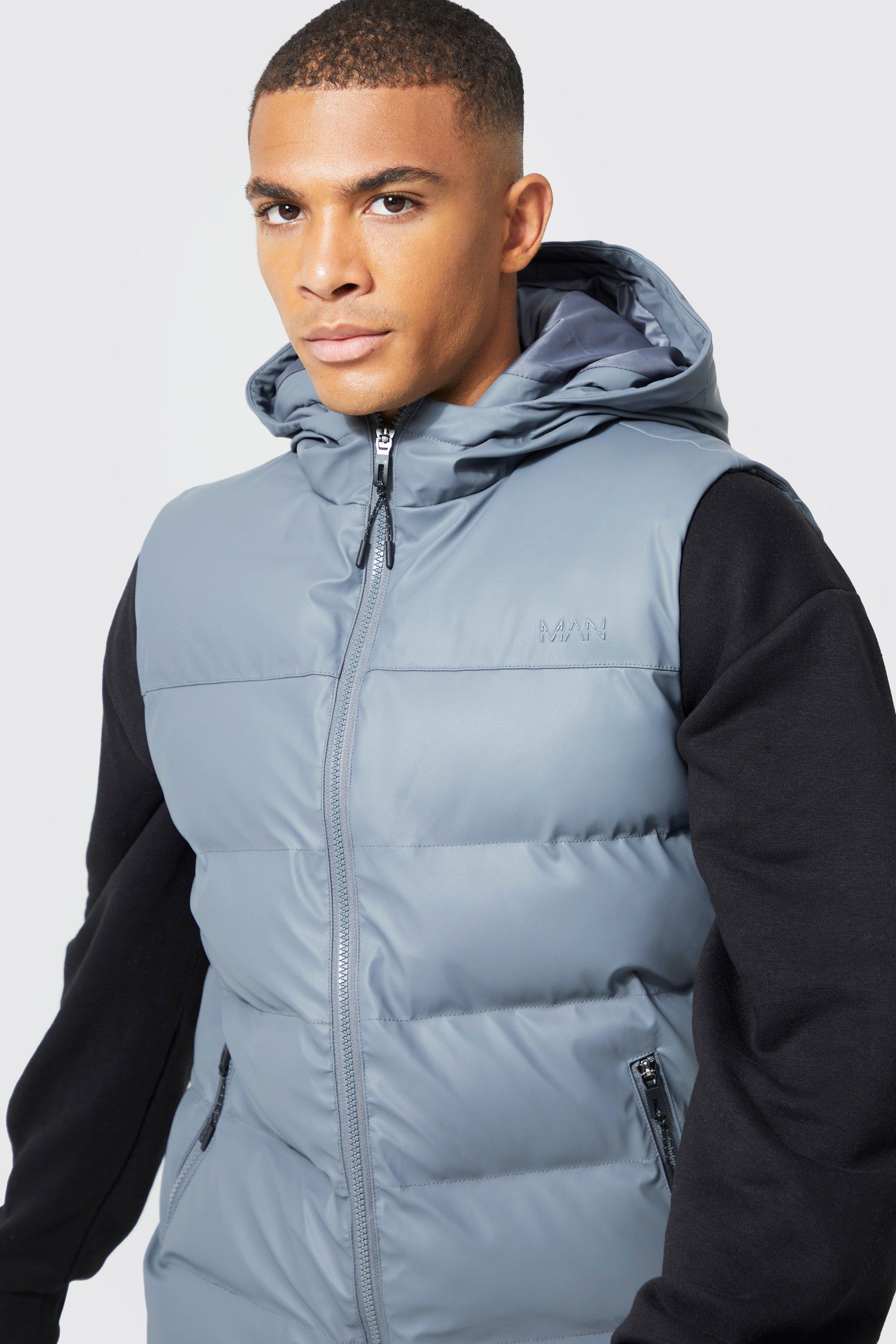 Man Active Matte Hooded Puffer Body Warmer