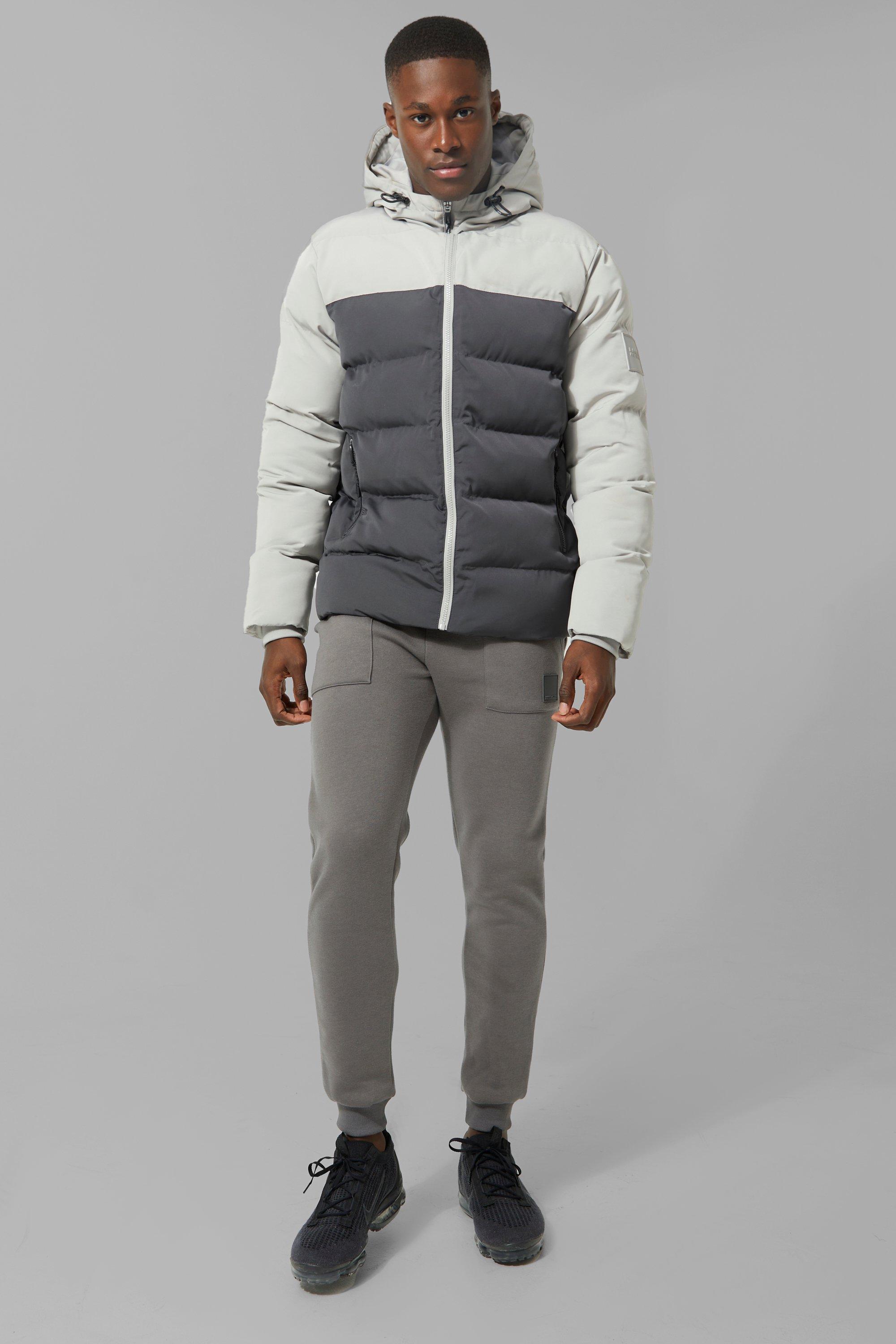 Stacked Puffer Jacket Mens - Grey – GB Wear